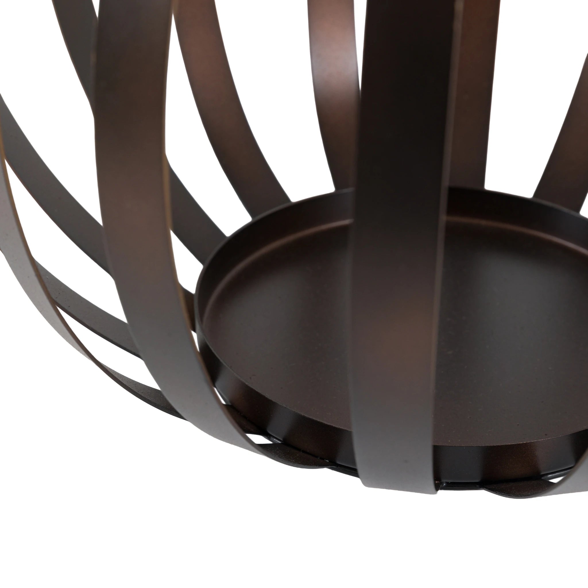 Parke Metal Bulb Brown Lantern Large