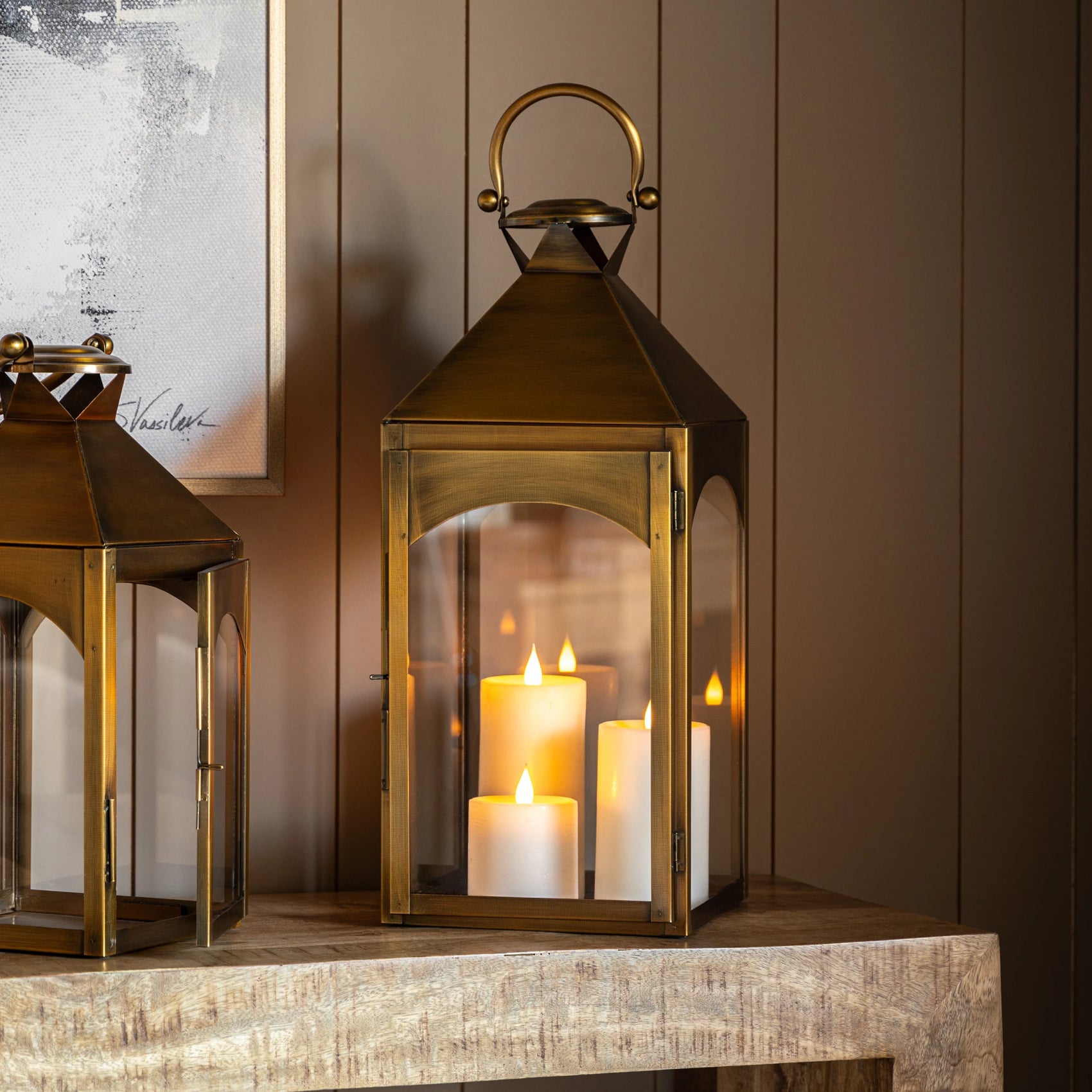 Parke Metal Gold Lantern Large