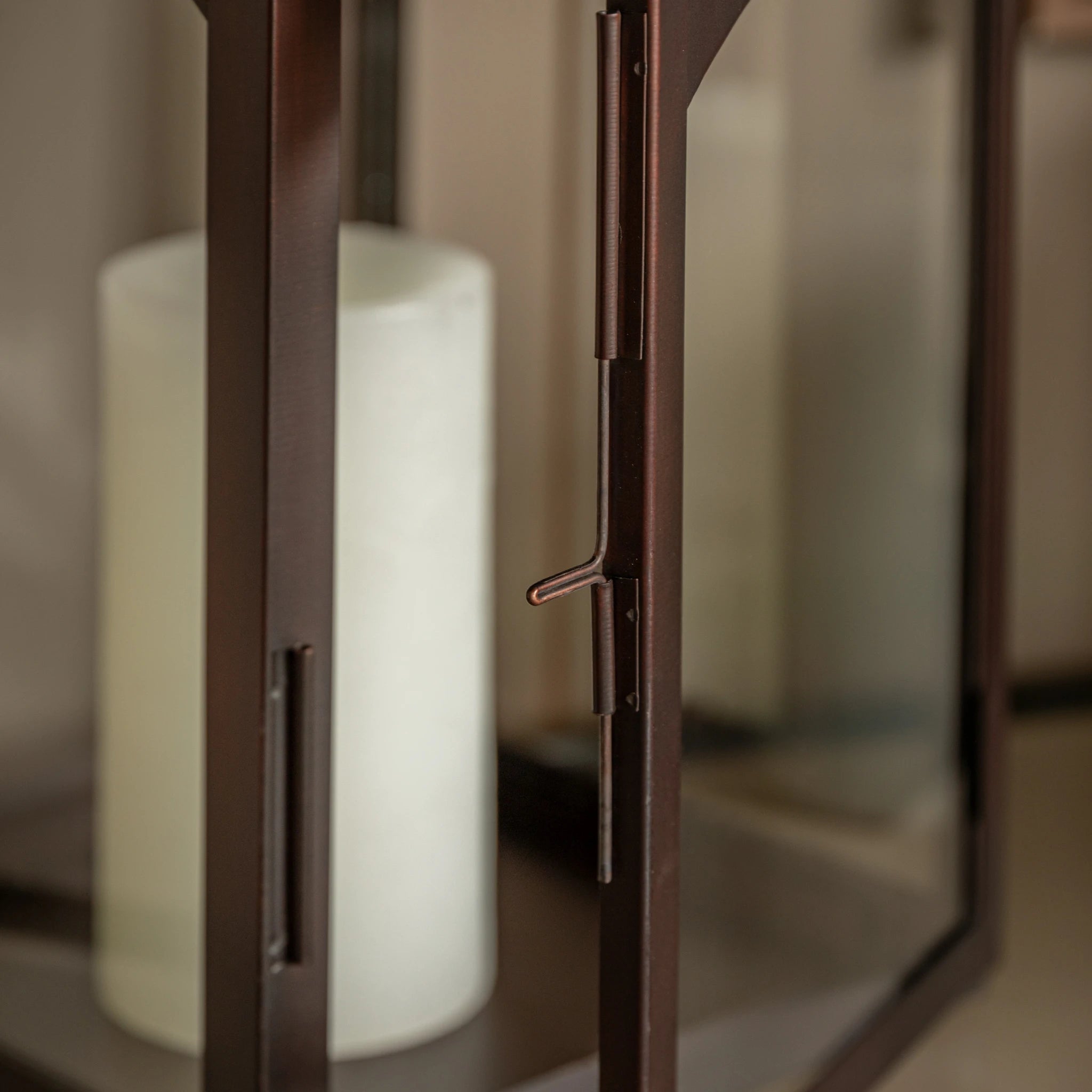 Parke Metal Brown Lantern Small
