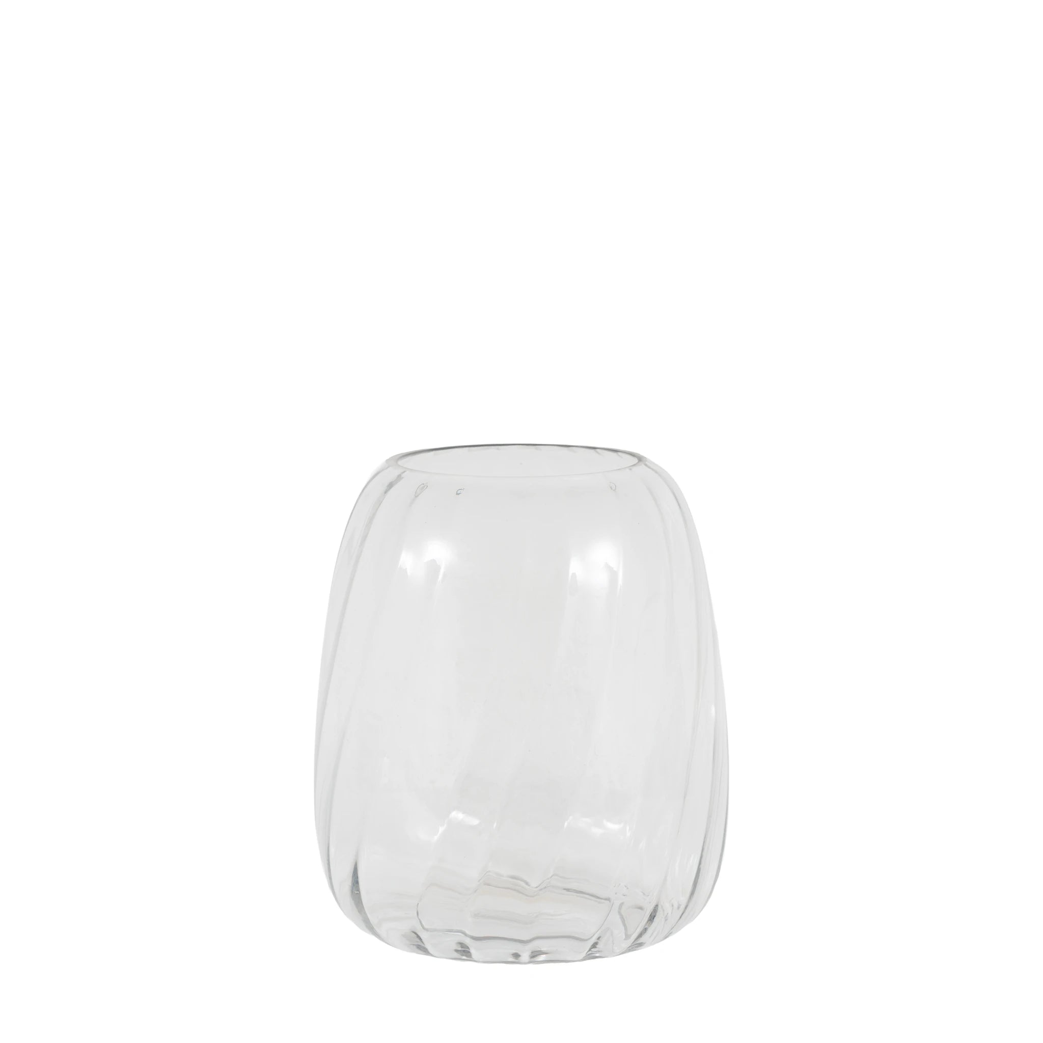 Ambercoast Clear Swirl Glass Vase