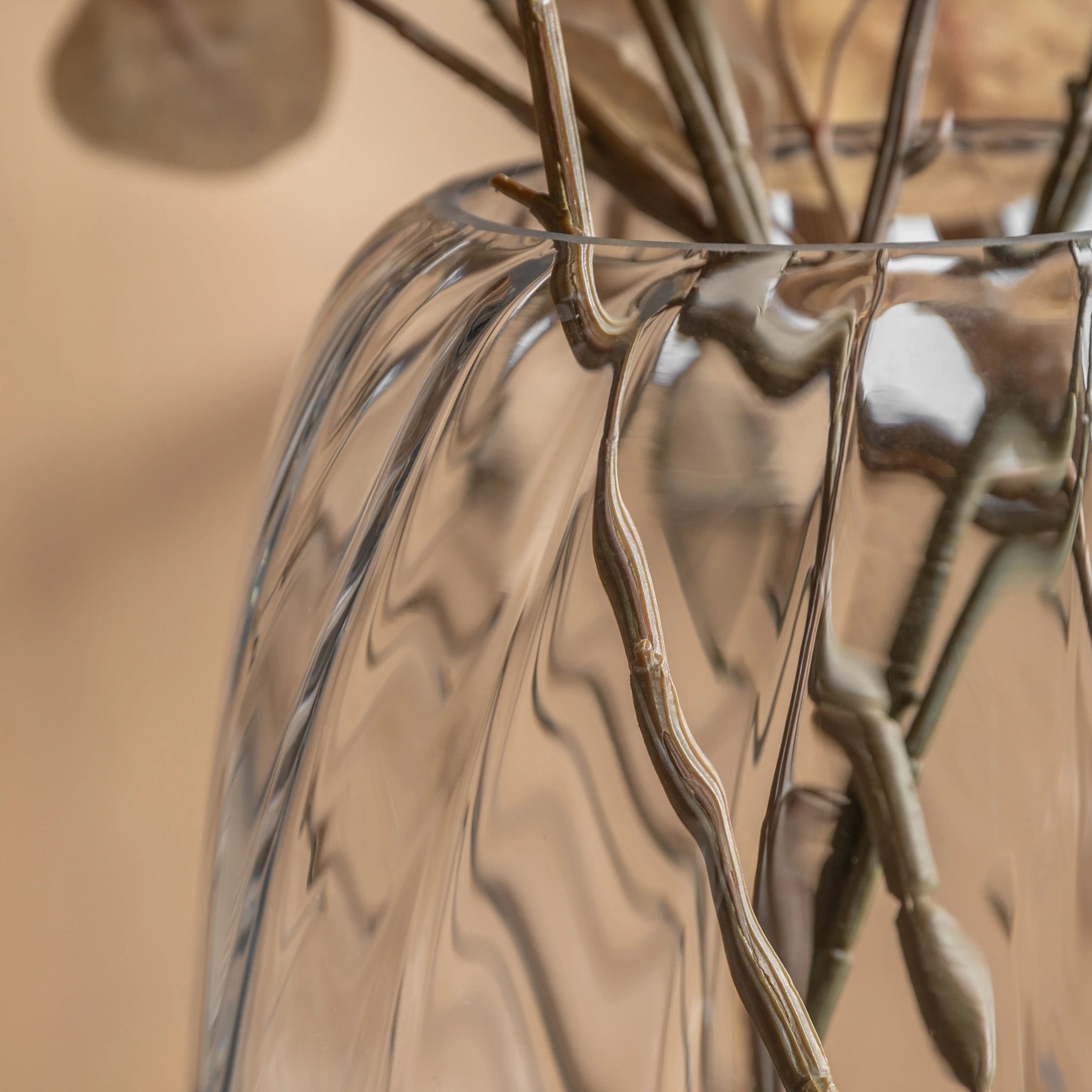 Ambercoast Clear Swirl Glass Vase
