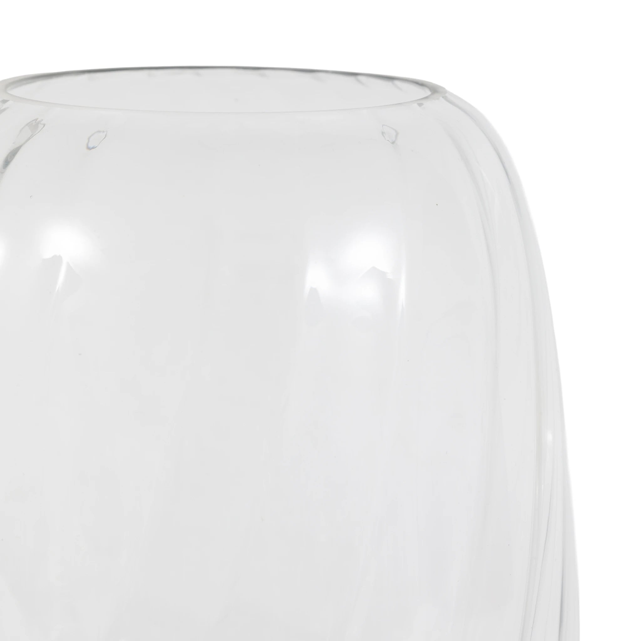 Ambercoast Clear Swirl Glass Vase