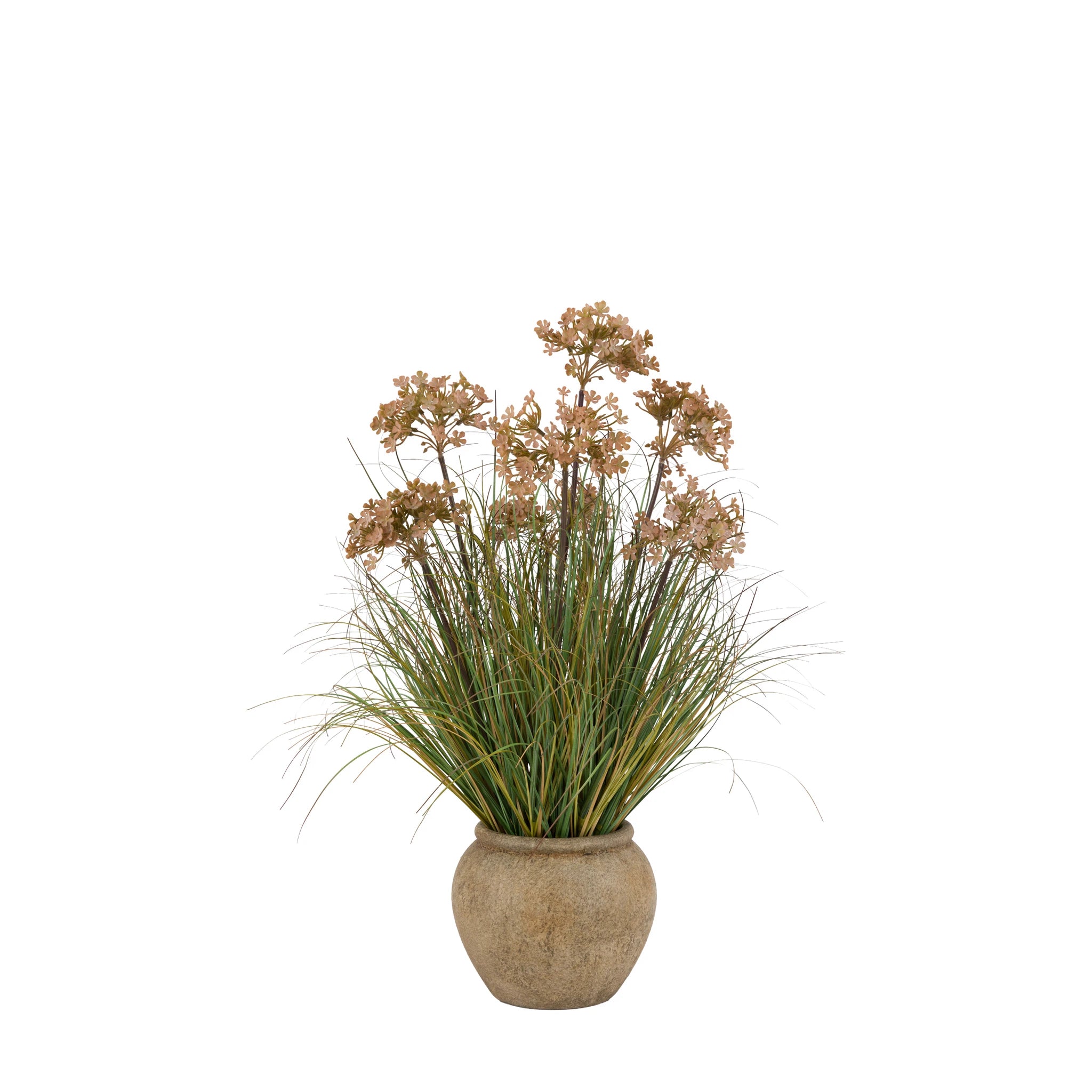 Alderridge Rustic Pot Faux Grass Plant