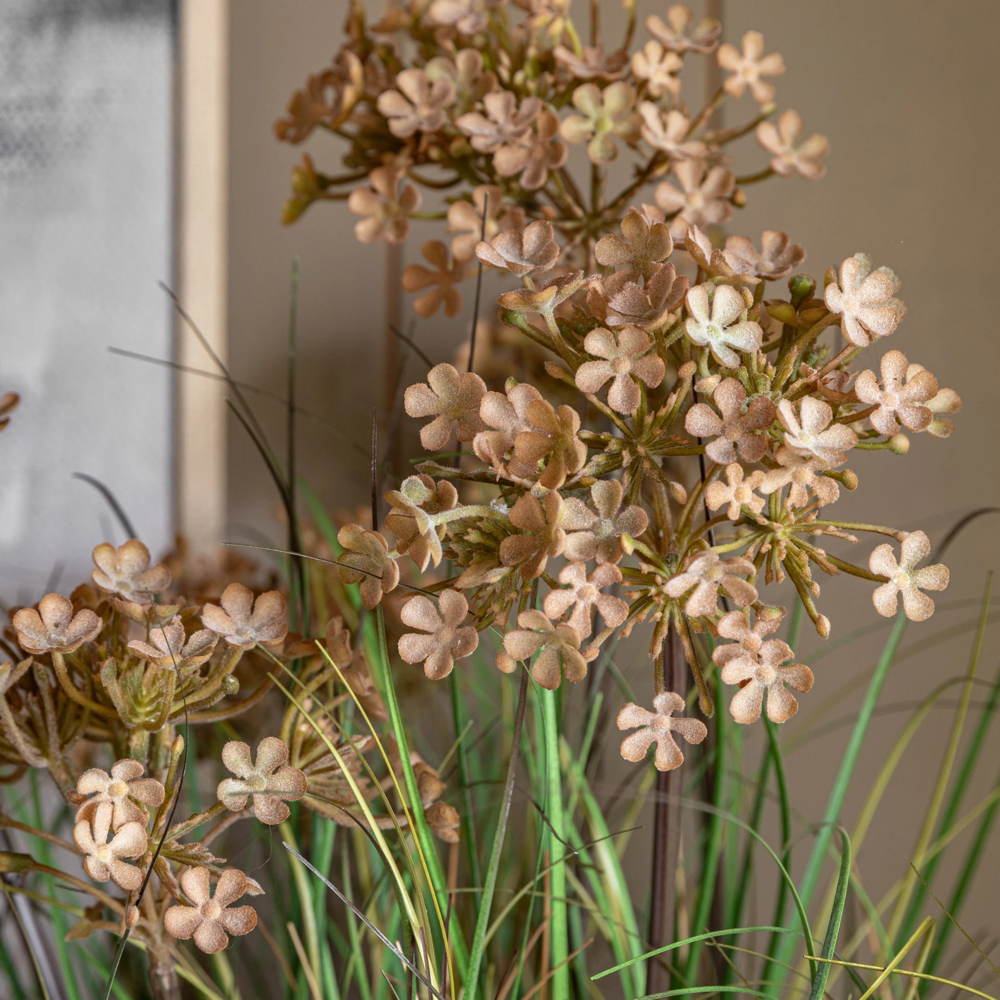 Alderridge Rustic Pot Faux Grass Plant