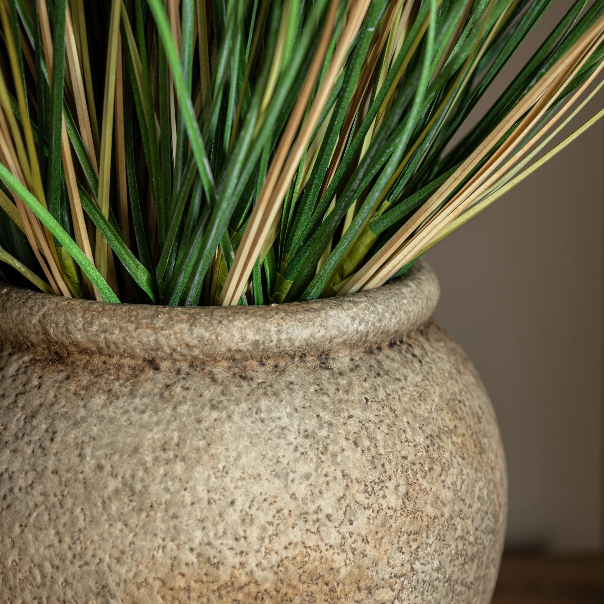 Alderridge Rustic Pot Faux Grass Plant