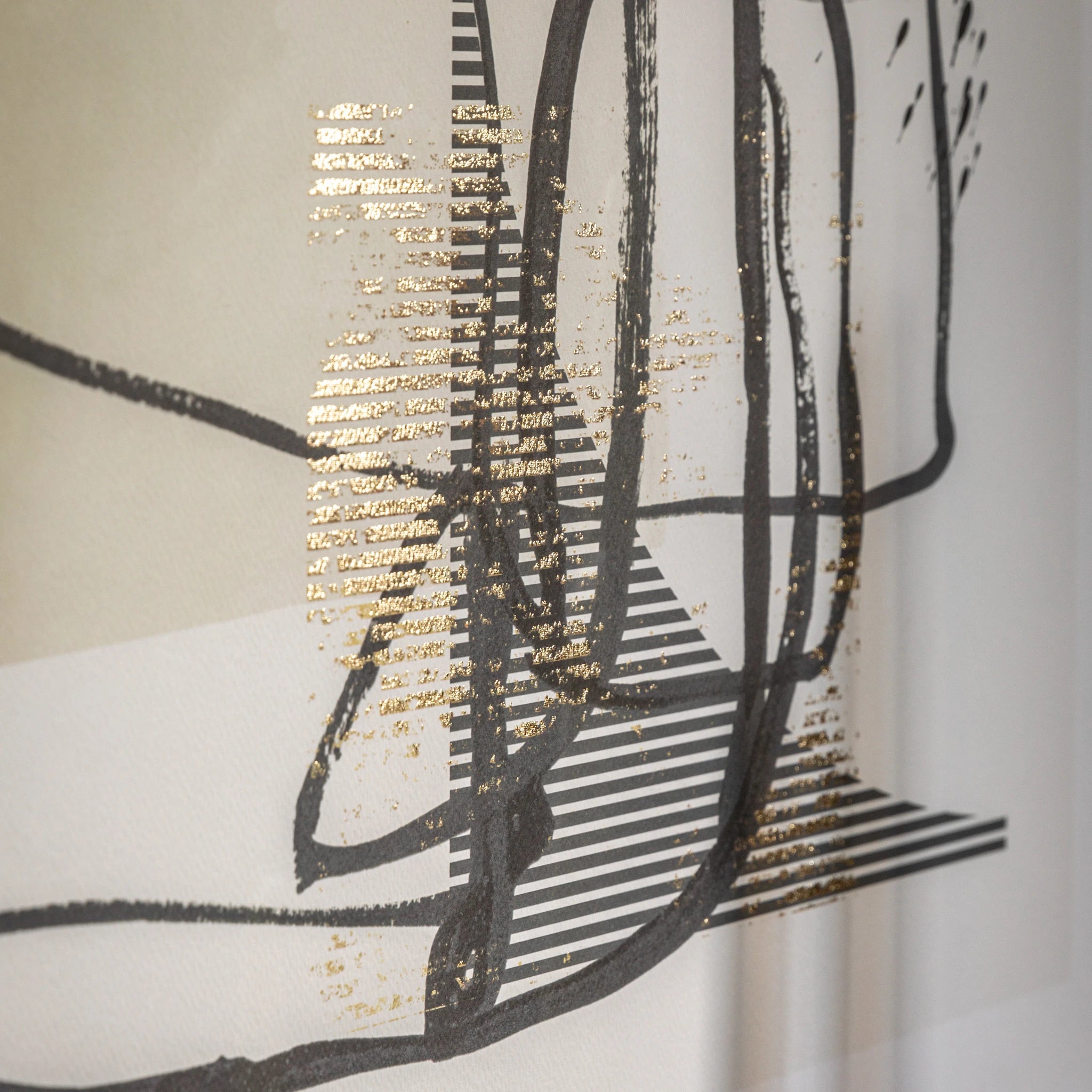Aldergarden Abstract Black & Natural Framed Wall Art