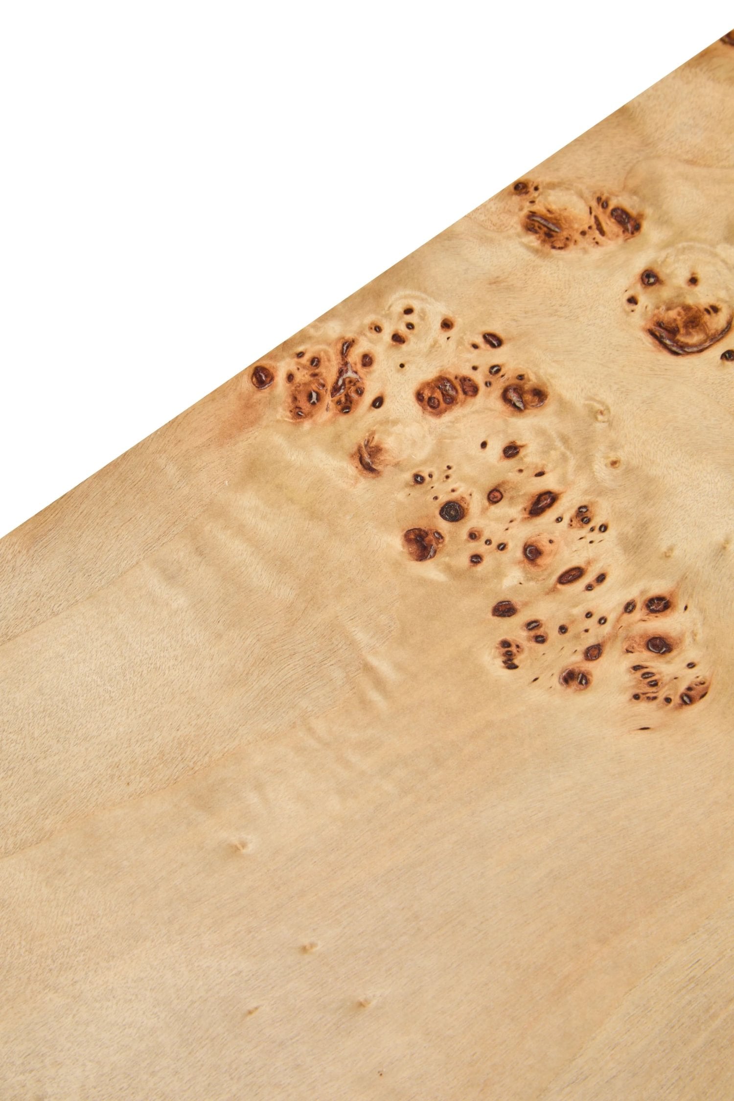 Marlow Burl Wood Design Curved Console Table
