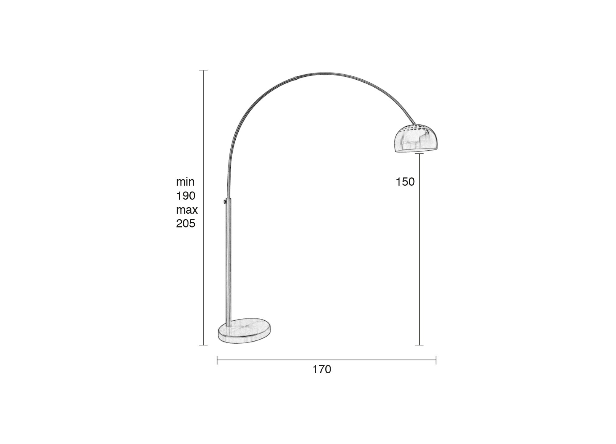 Metal Bow Chrome Floor Lamp