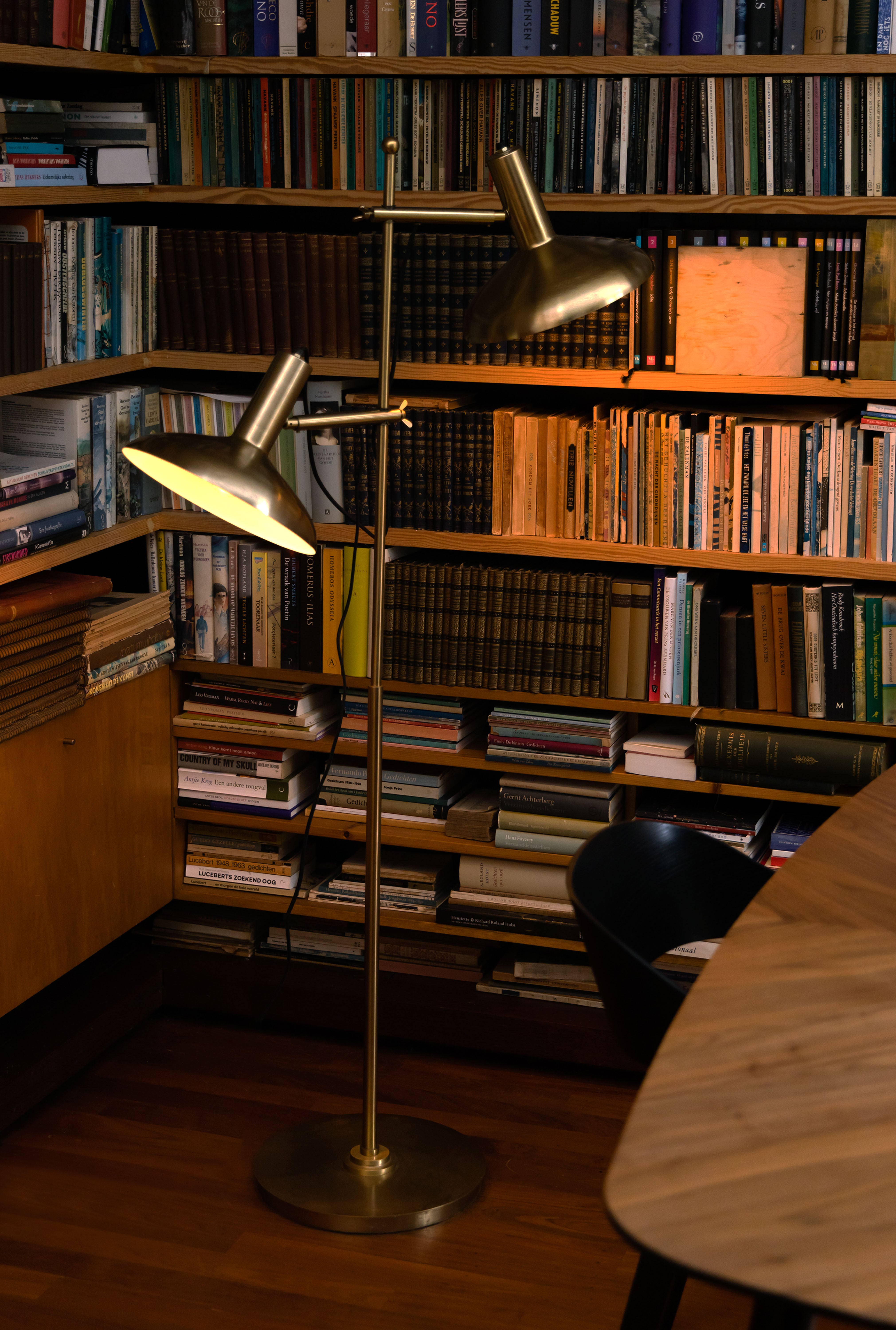 Dutchbone Karish Gold Double Head Floor Lamp