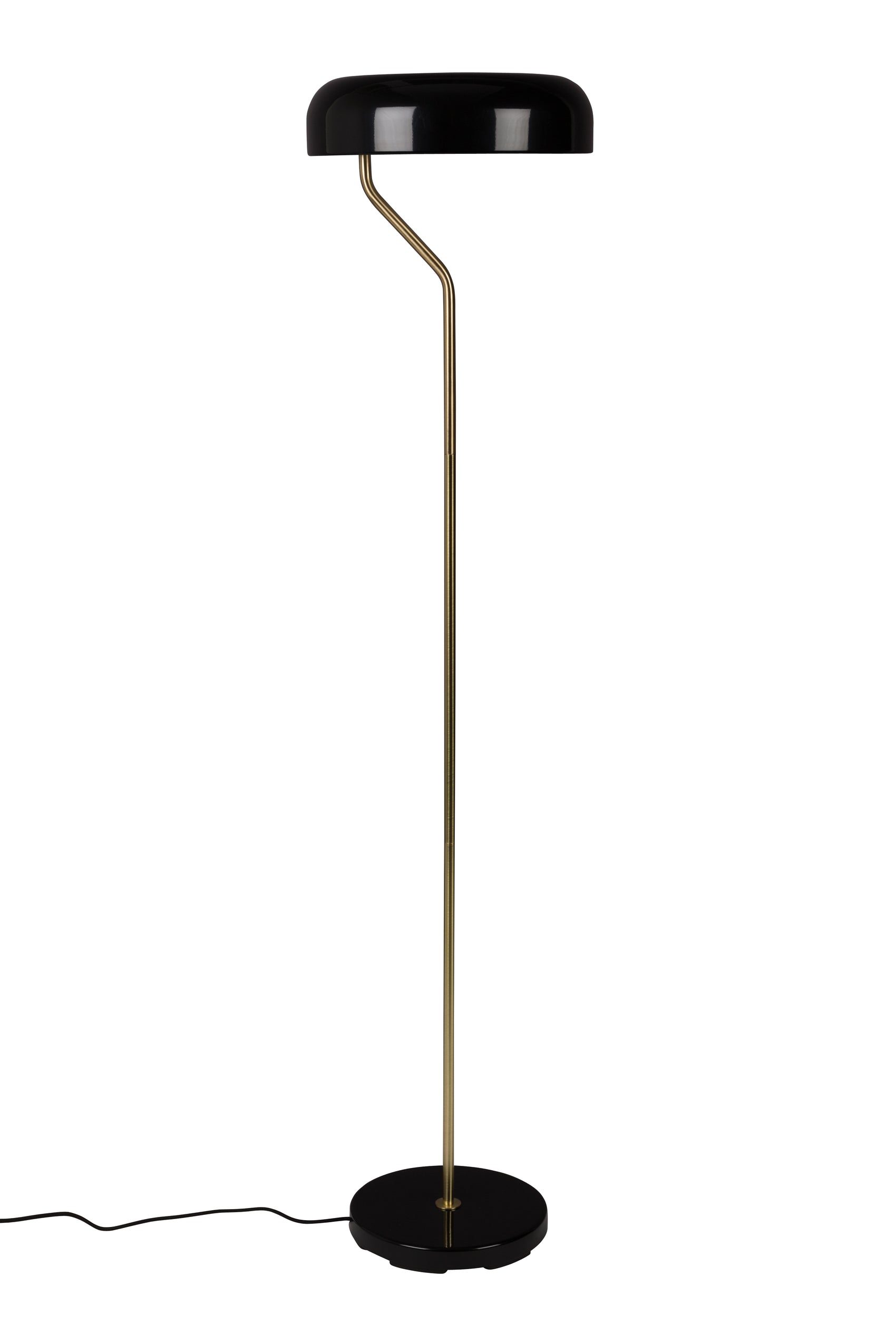 Dutchbone Eclipse Gloss Black & Gold Open Top Floor Lamp