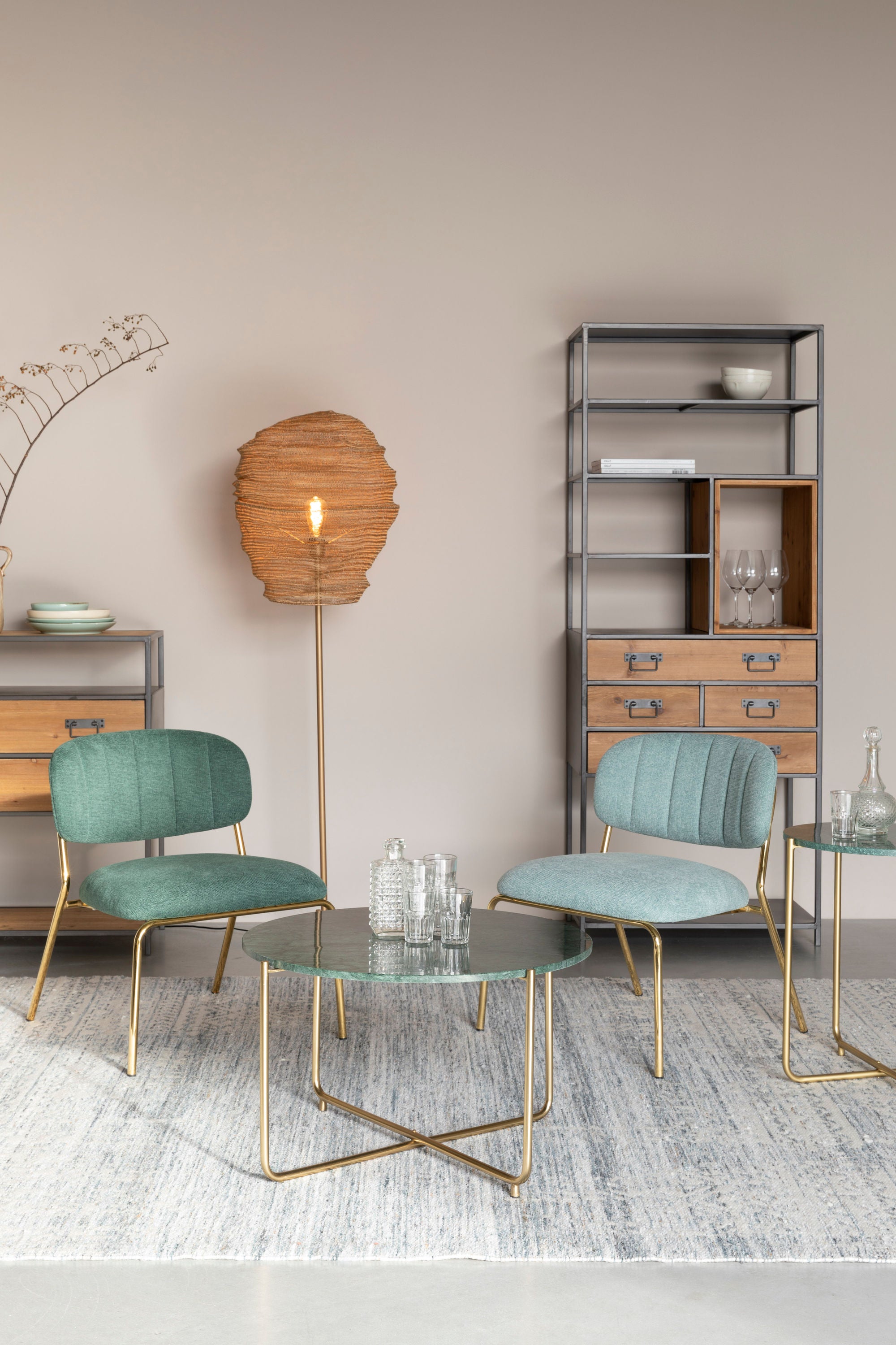 Lena Brass Floor Lamp