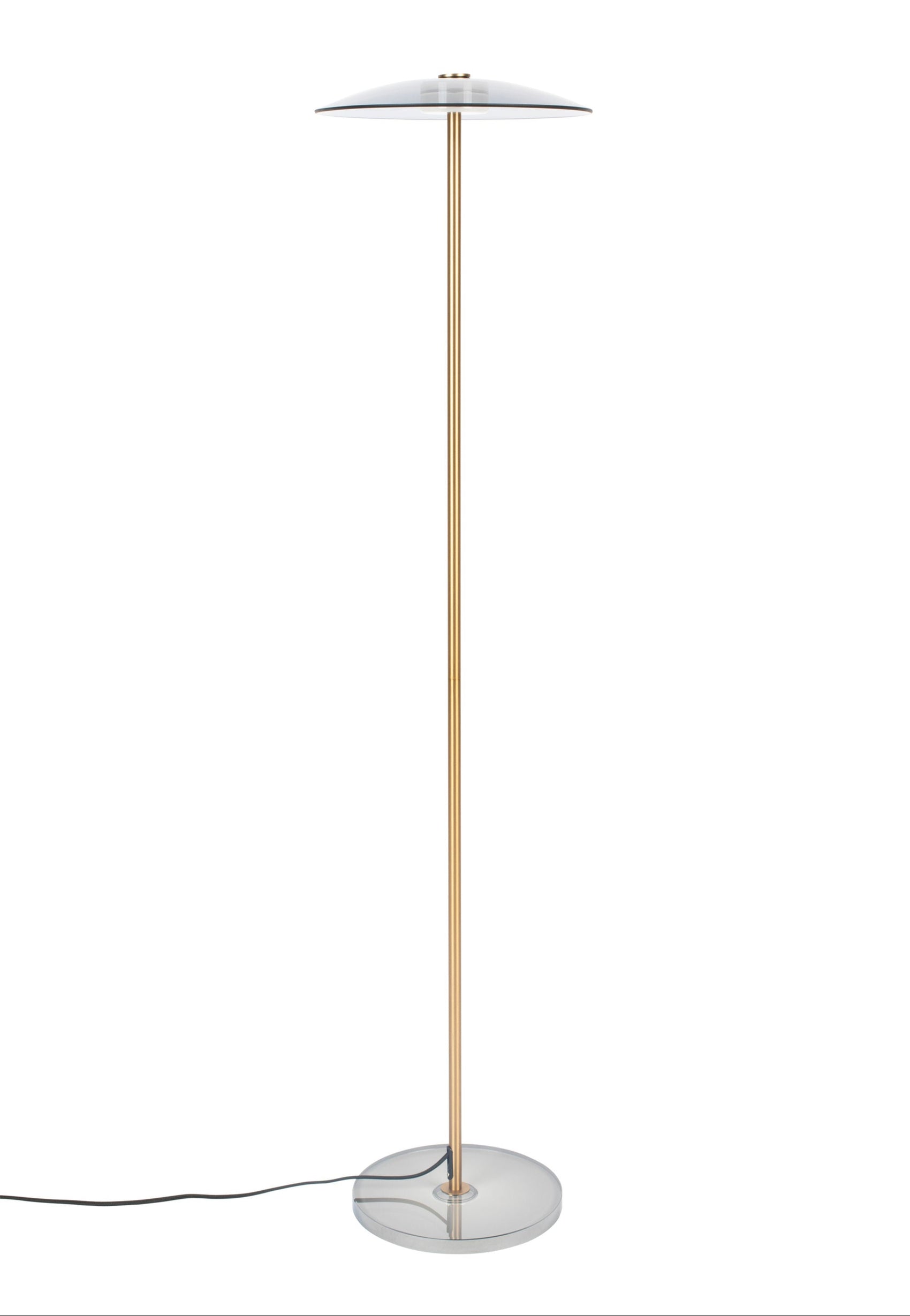 Zuiver Float Gold & Glass Floor Lamp