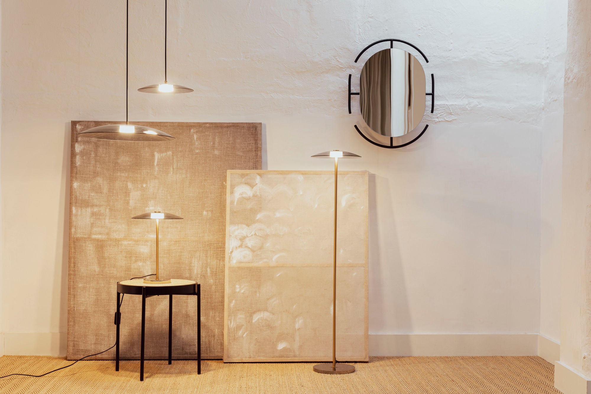 Zuiver Float Gold & Glass Floor Lamp