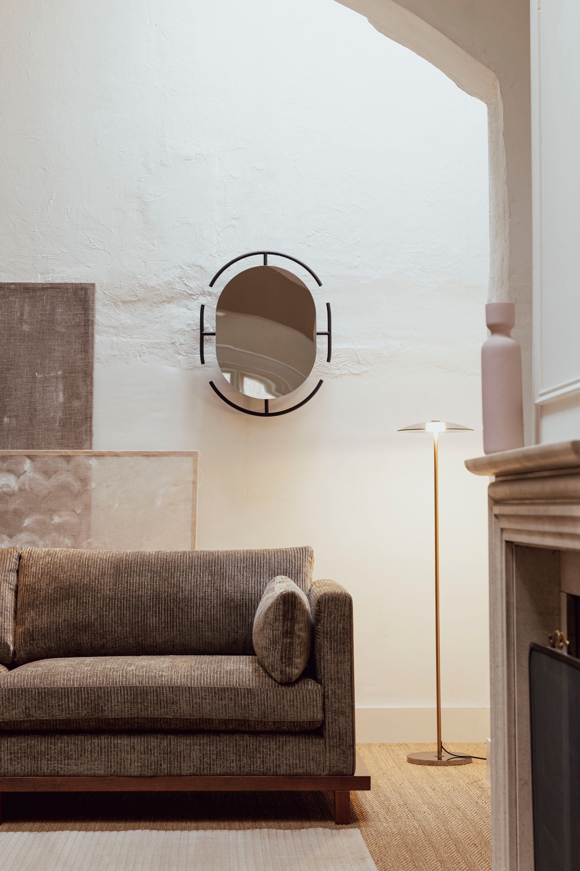 Zuiver Float Gold & Glass Floor Lamp