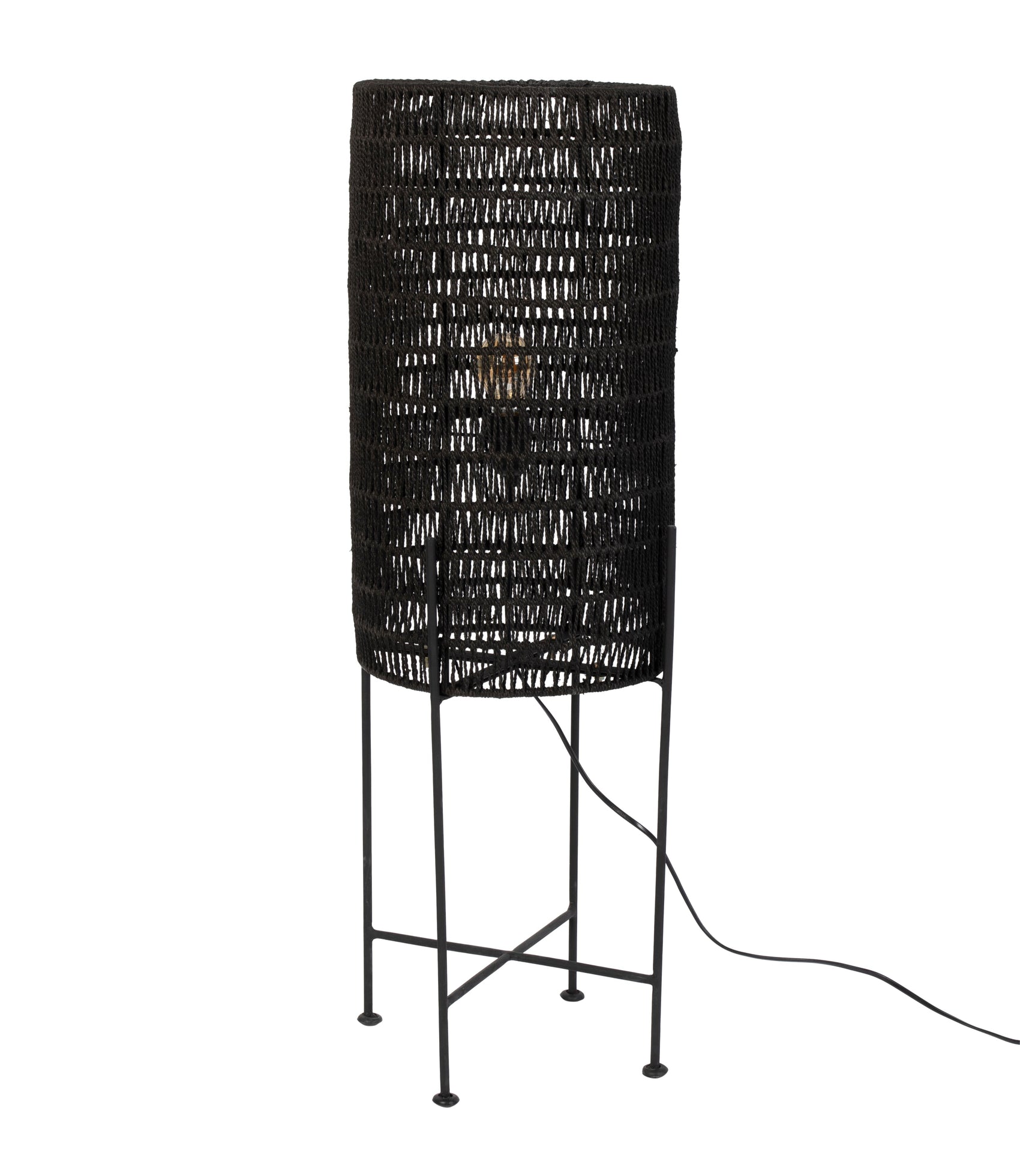 Dutchbone Kari Black Rope Floor Lamp