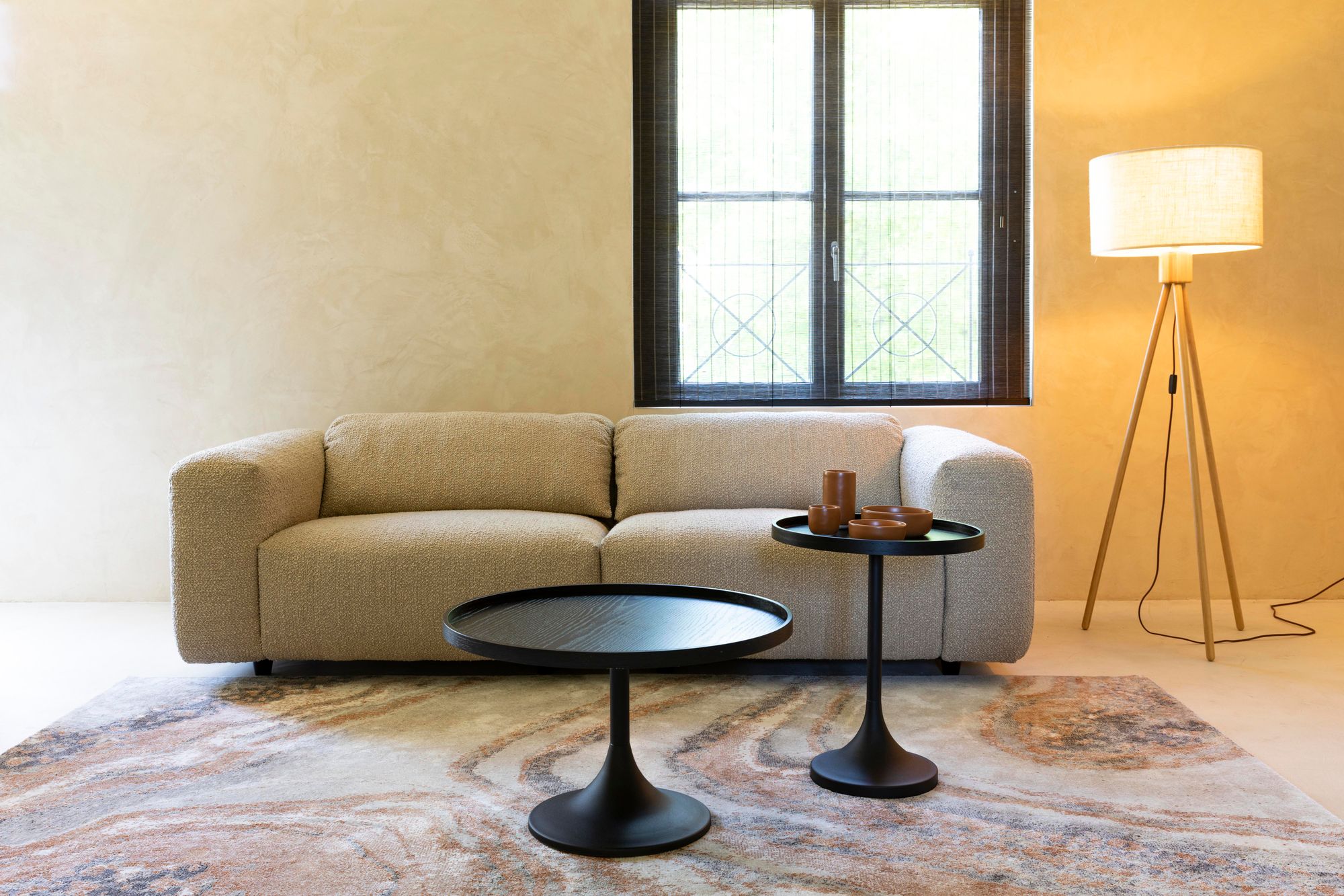 Zuiver Fan Bamboo Tripod Floor Lamp