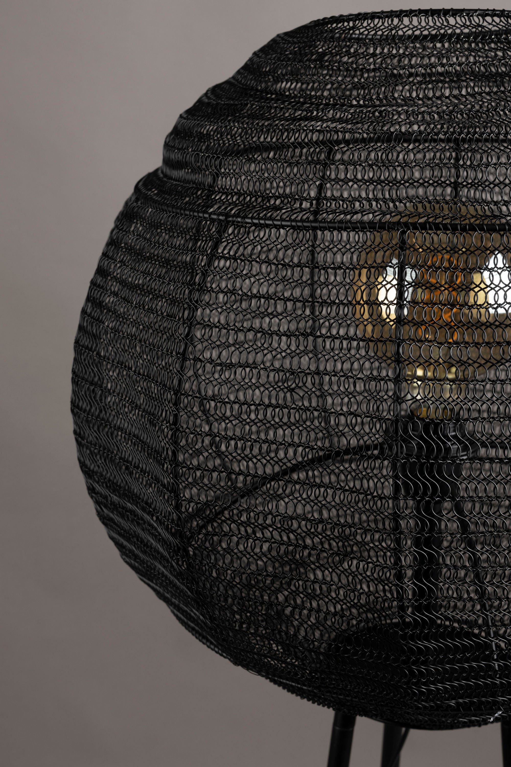 Dutchbone Meezan Black Metal Weave Floor Lamp