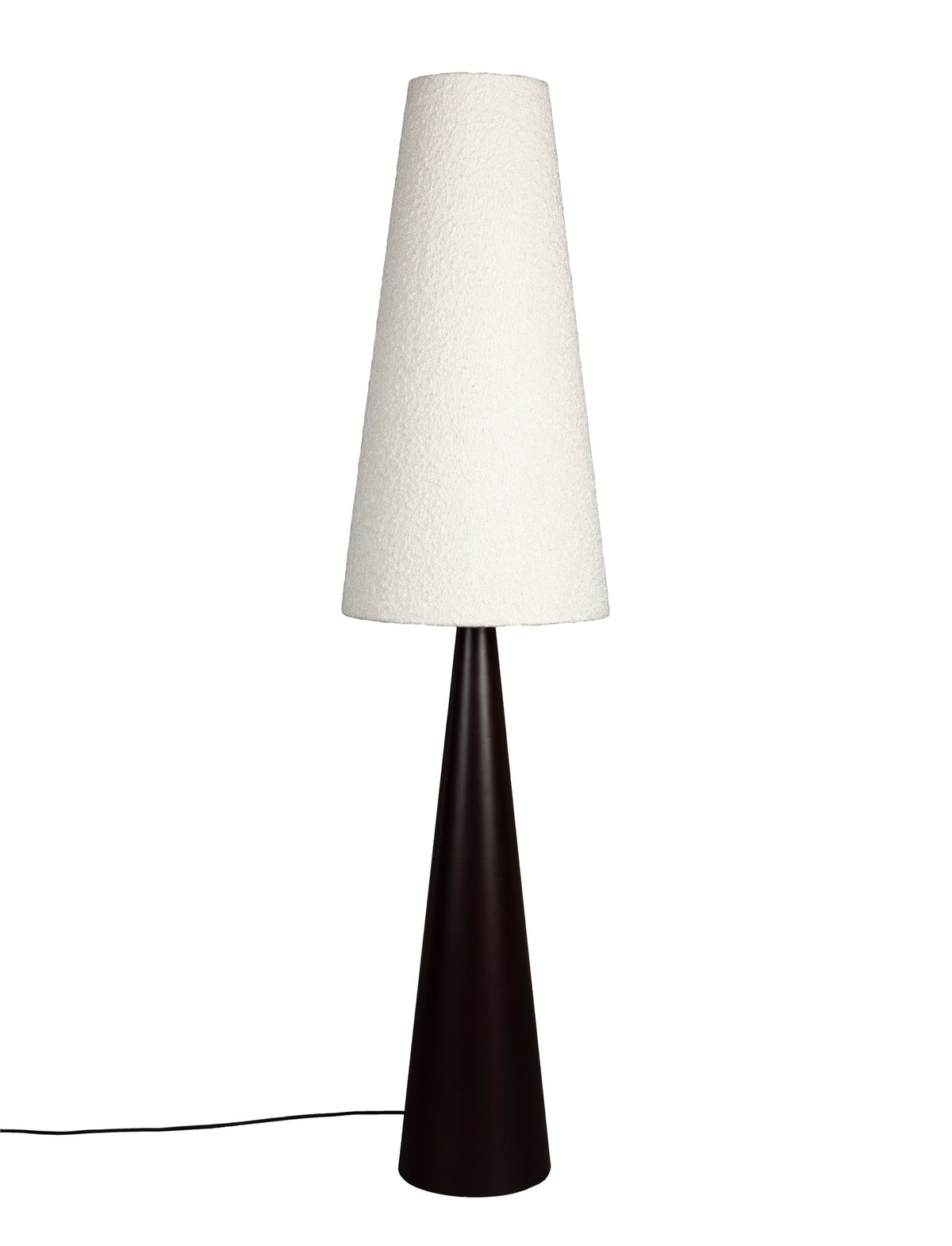 Dutchbone Miki White Boucle & Black Floor Lamp