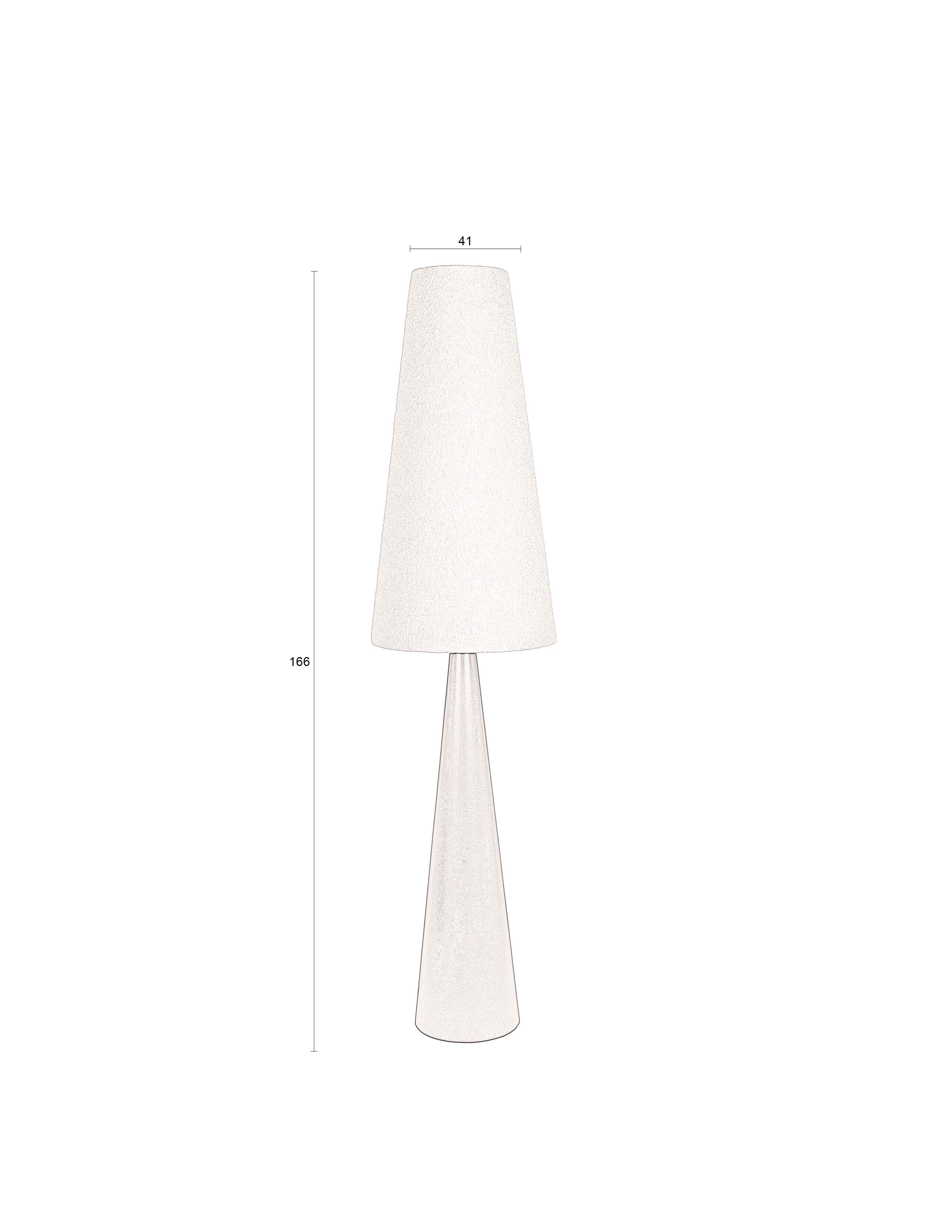 Dutchbone Miki White Boucle & Black Floor Lamp