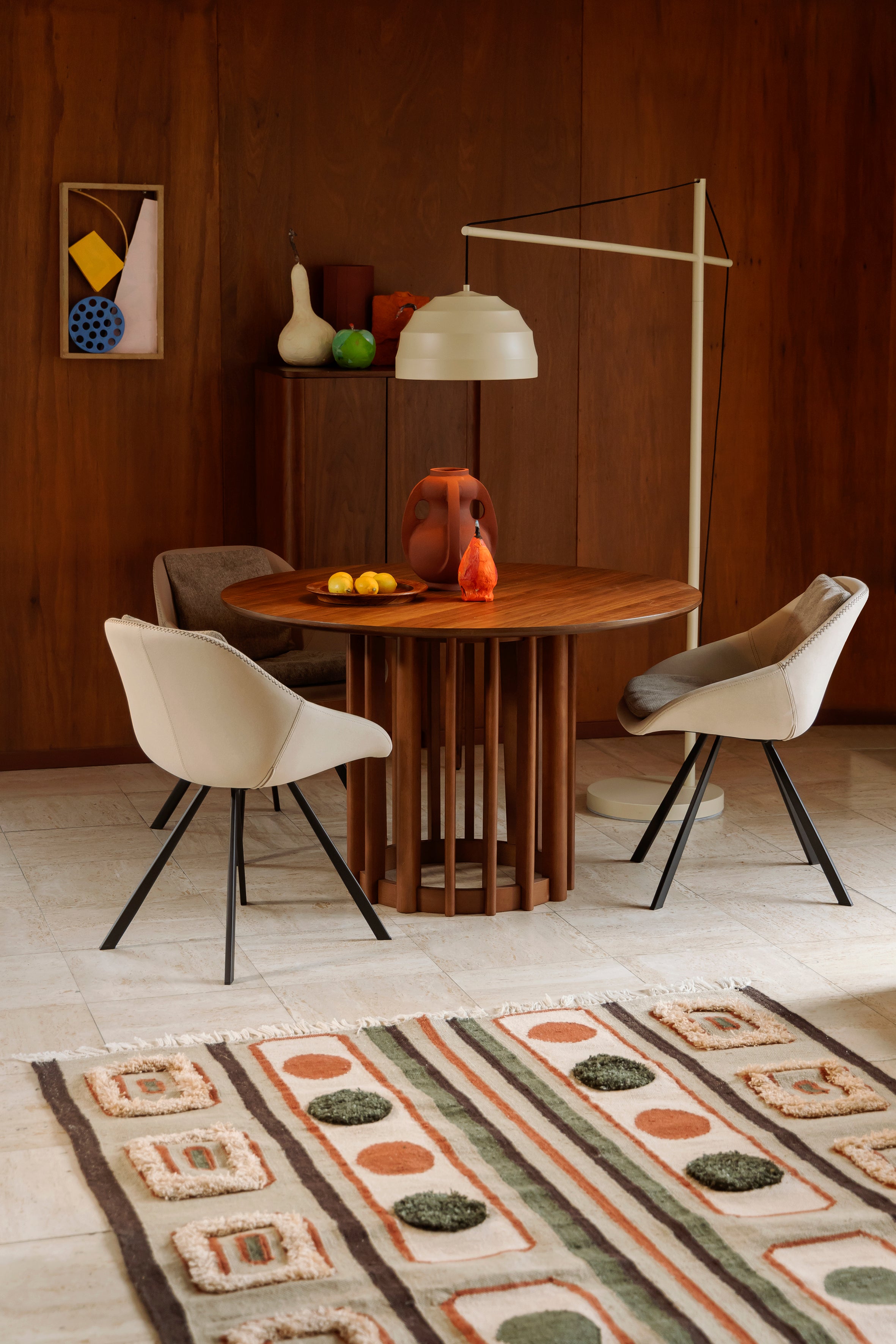 Dutchbone Liwa Arc Cream Floor Lamp