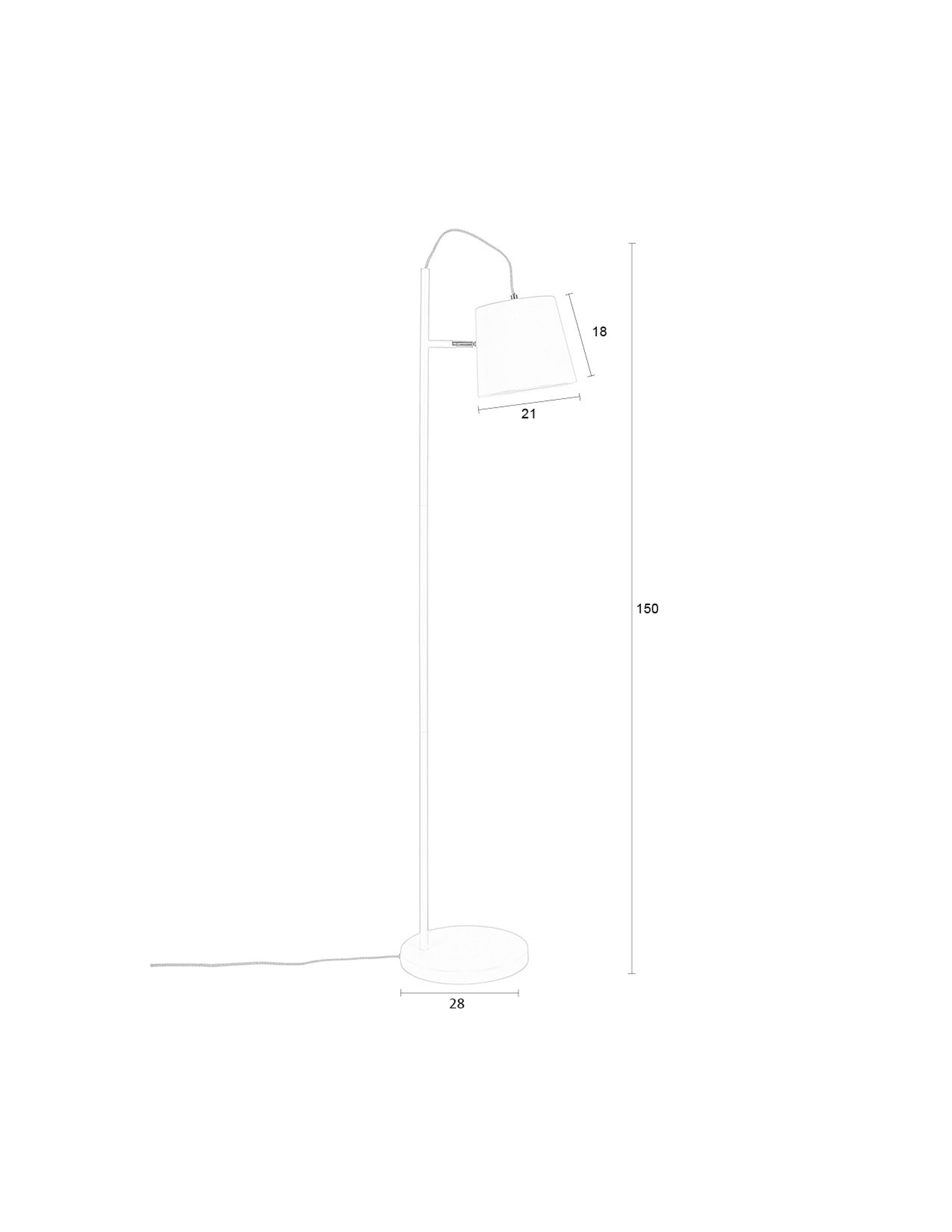 Zuiver Buckle Head Beige Floor Lamp