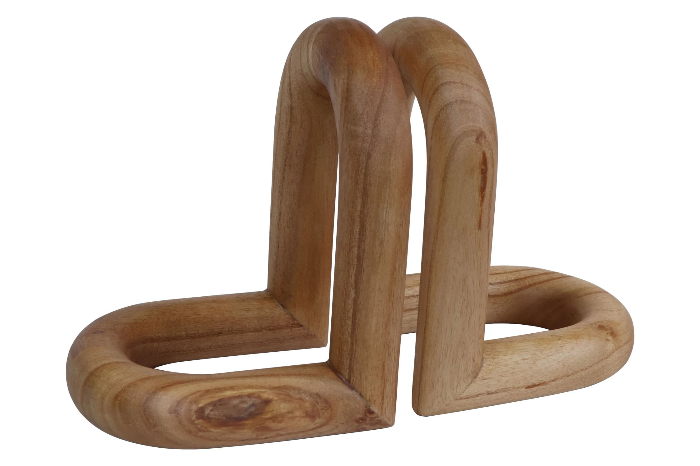 Set of 2 Woodland Natural Oak Wood Bookends
