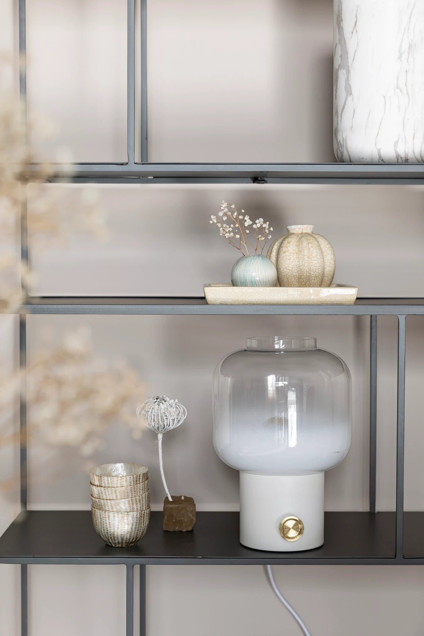 Zuiver Moody White Glass Table Lamp