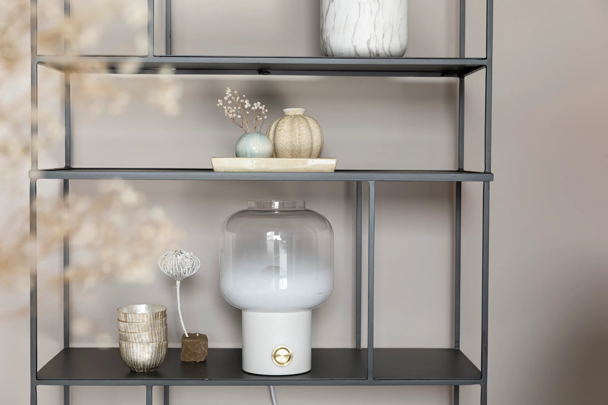 Zuiver Moody White Glass Table Lamp