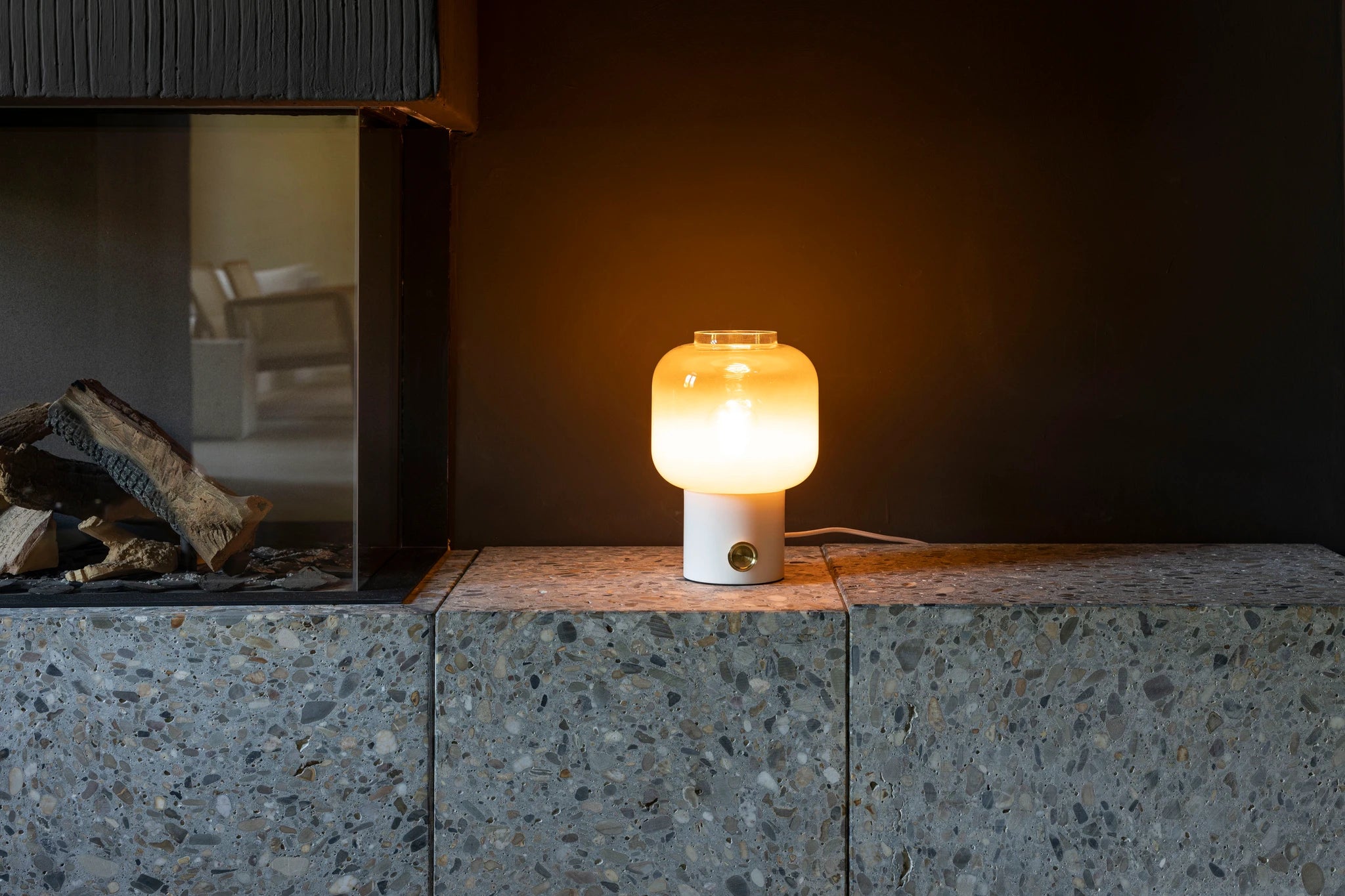 Zuiver Moody White Glass Table Lamp