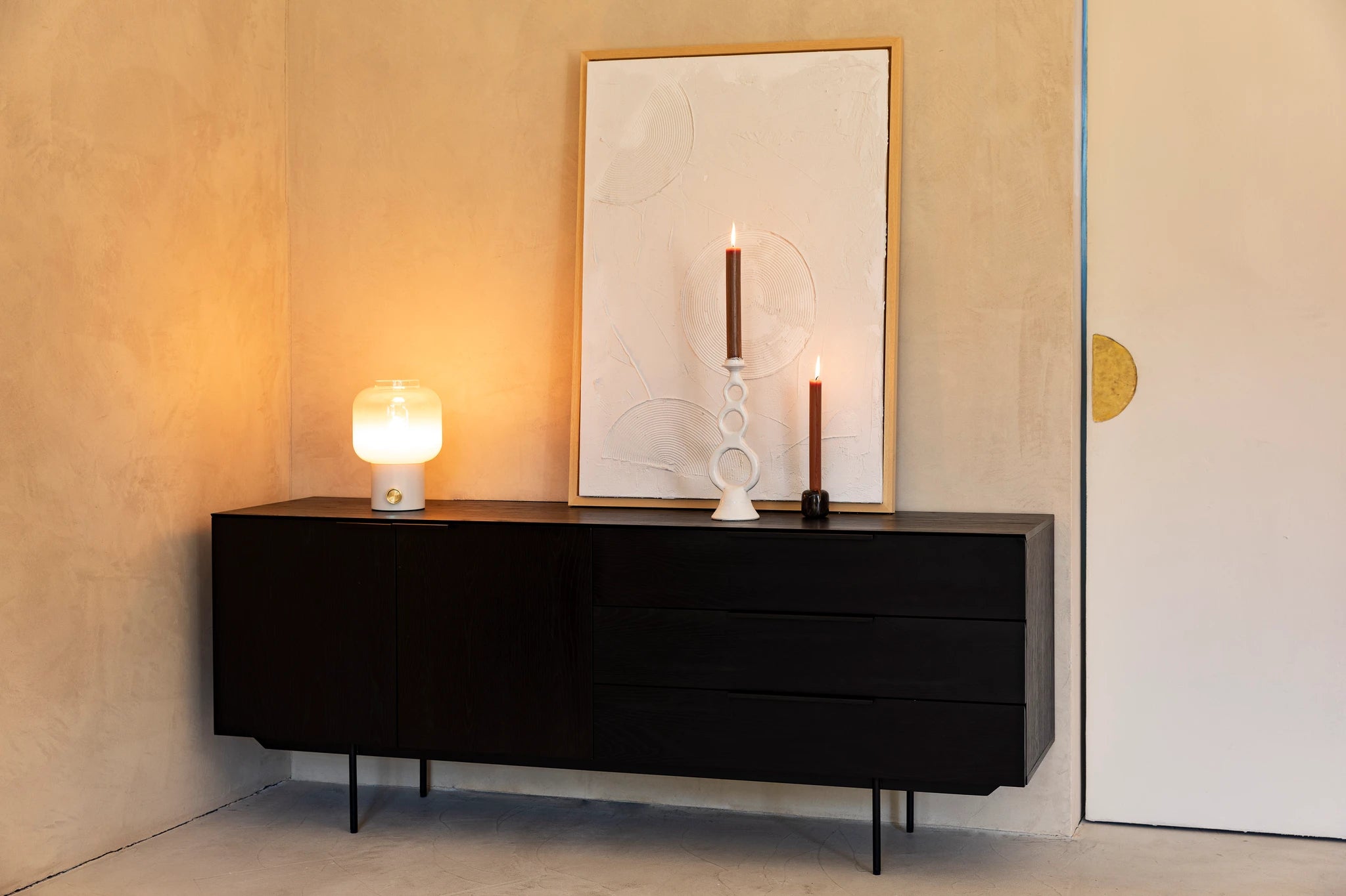 Zuiver Moody White Glass Table Lamp