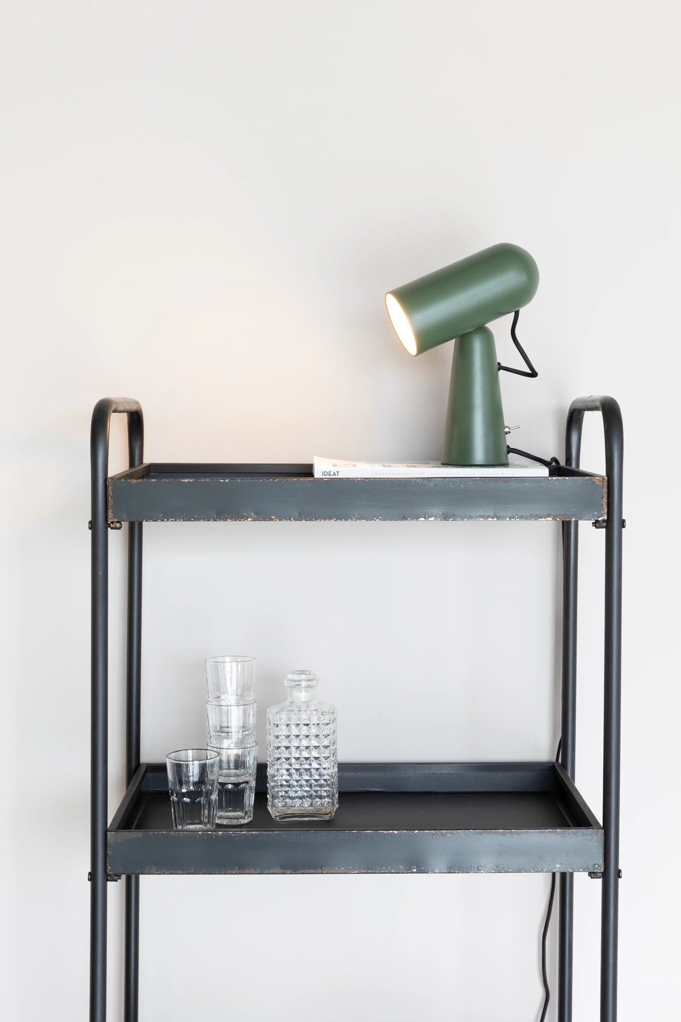 Vesper Green Iron Table Lamp