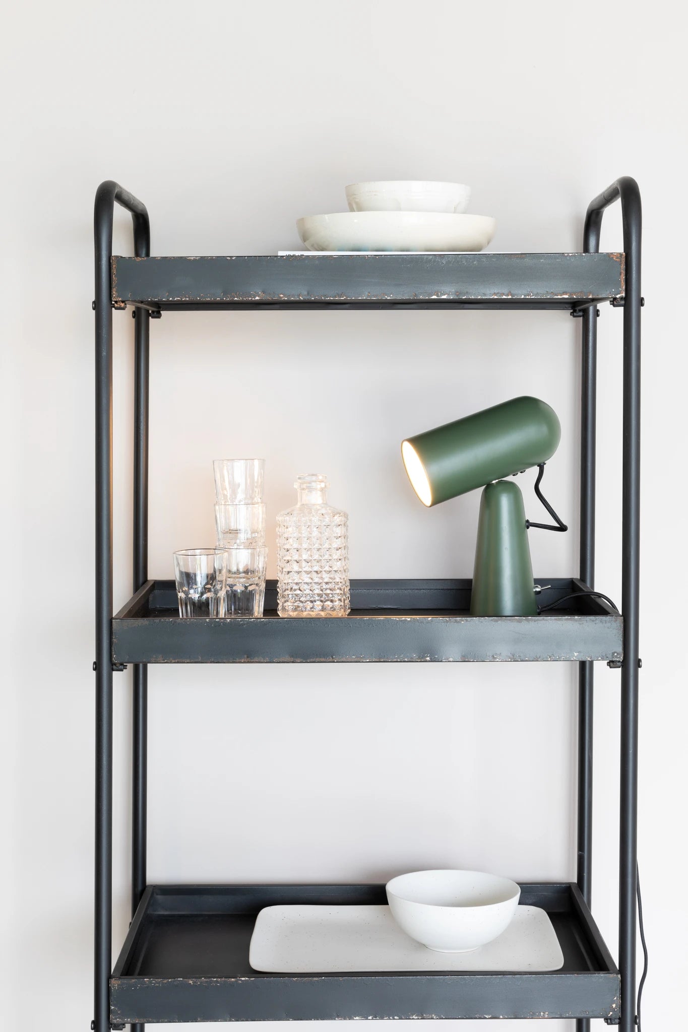 Vesper Green Iron Table Lamp