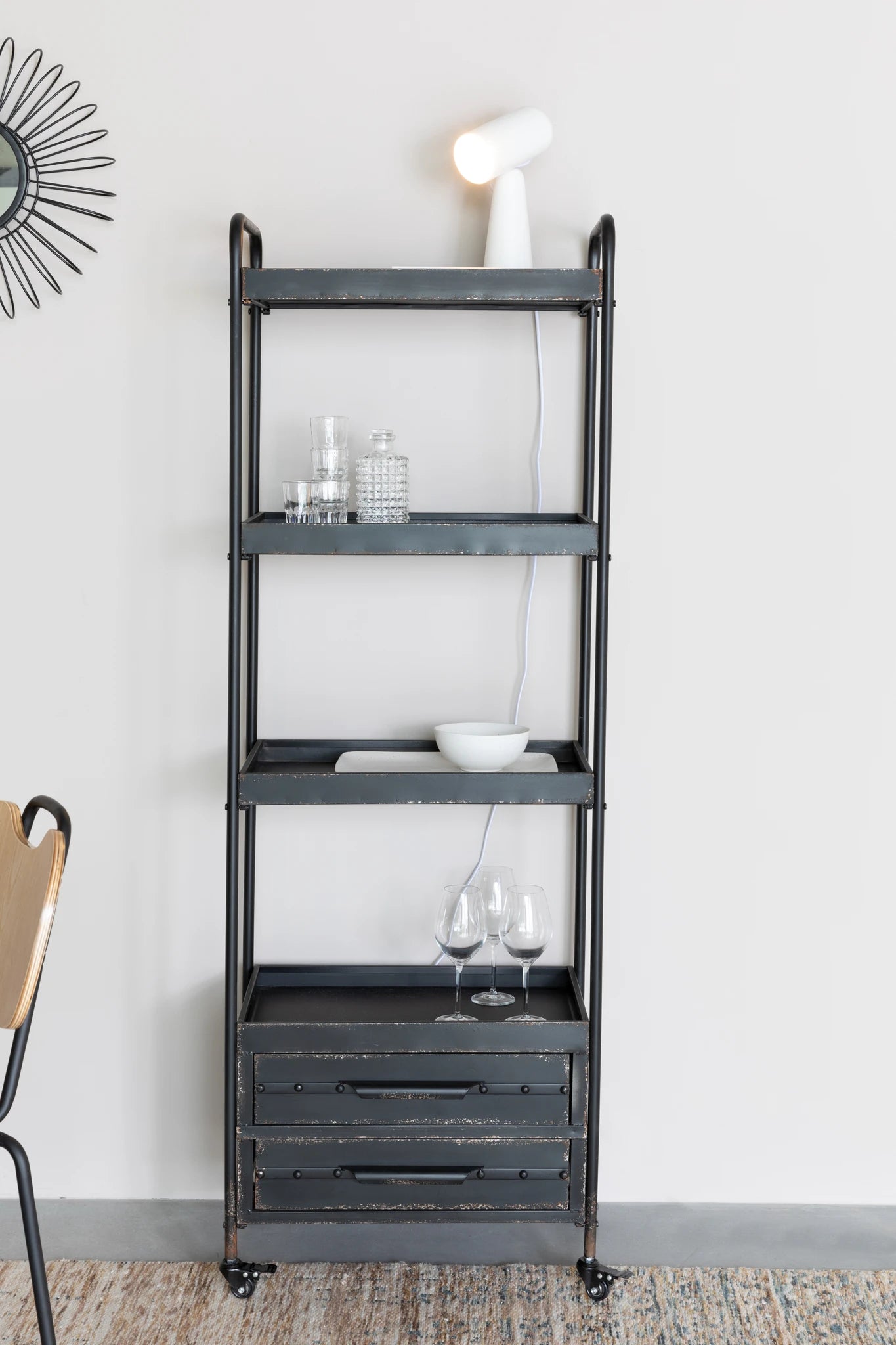 Vesper White Iron Table Lamp
