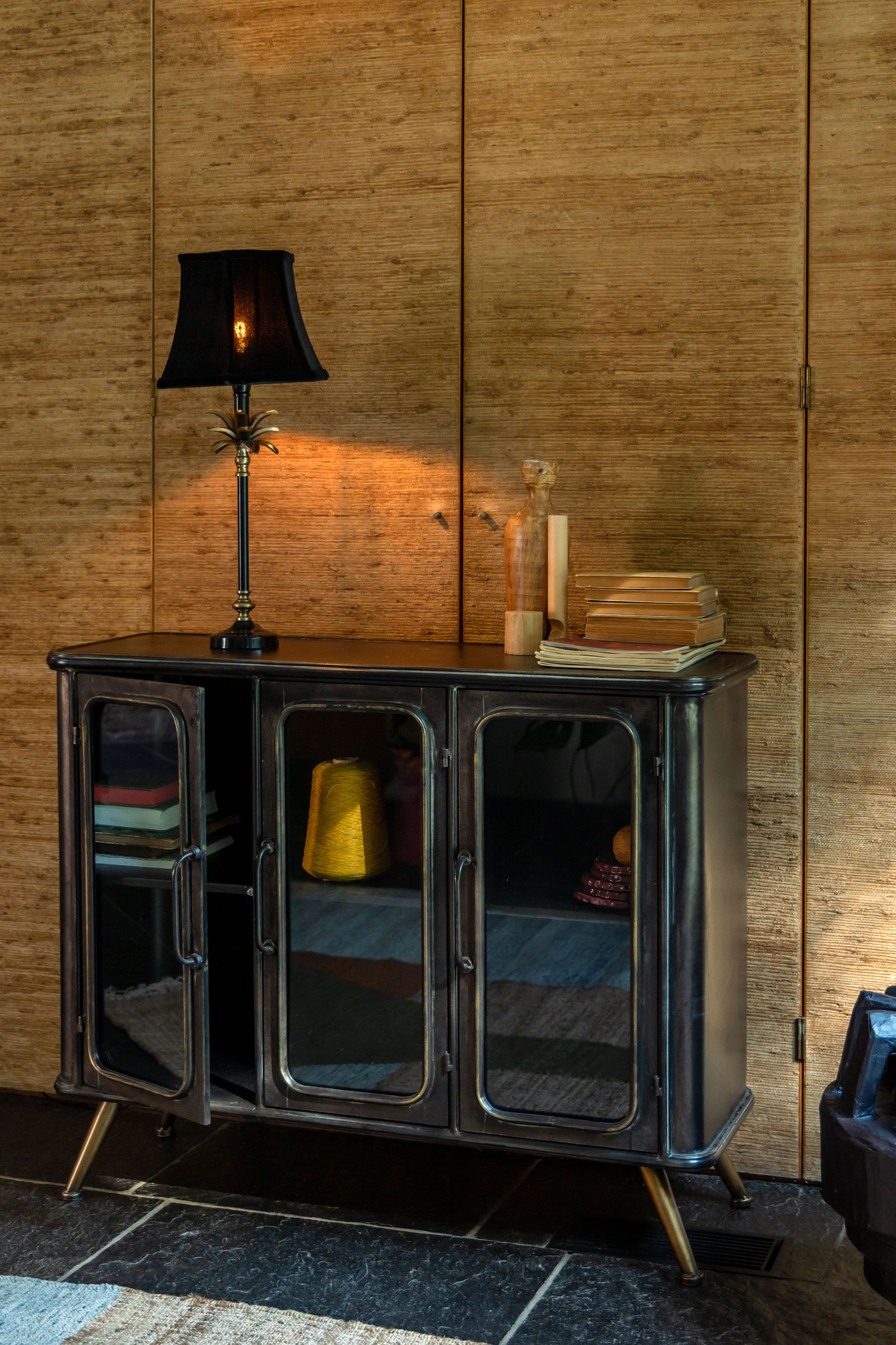 Dutchbone Cresta Gold Palm Tree Table Lamp