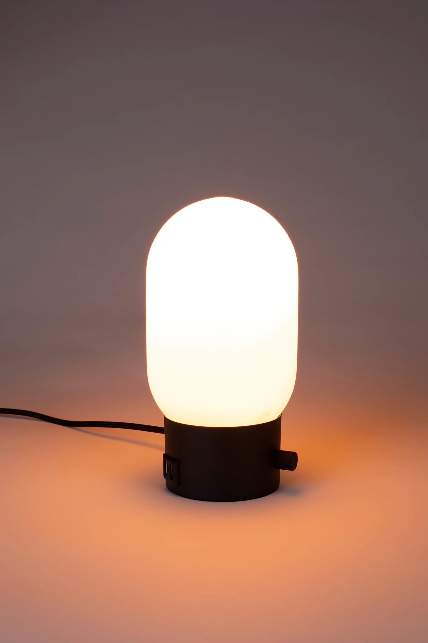 Zuiver Urban Charger Black Glass Table Lamp