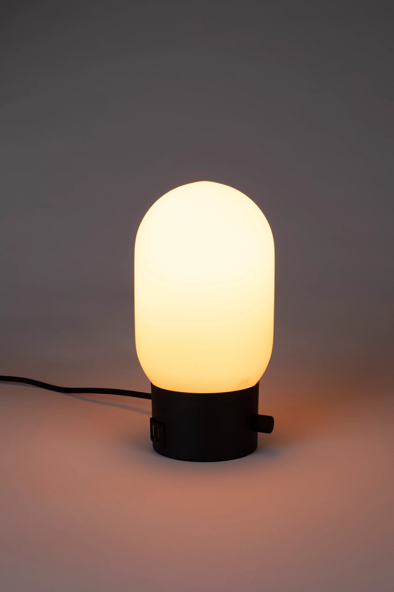 Zuiver Urban Charger Black Glass Table Lamp