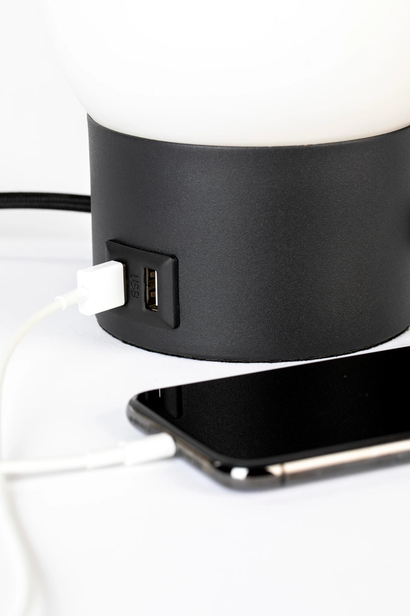 Zuiver Urban Charger Black Glass Table Lamp