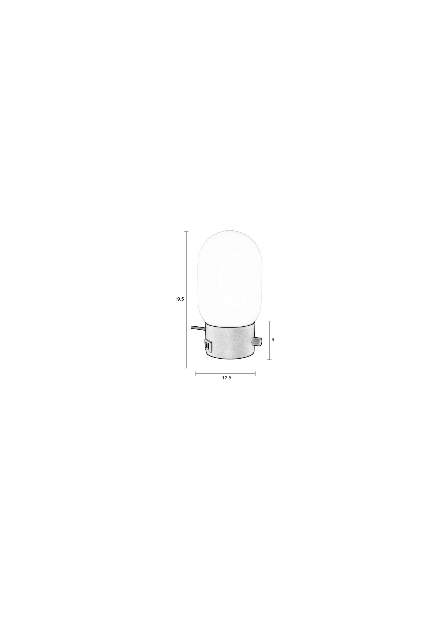 Zuiver Urban Charger Black Glass Table Lamp
