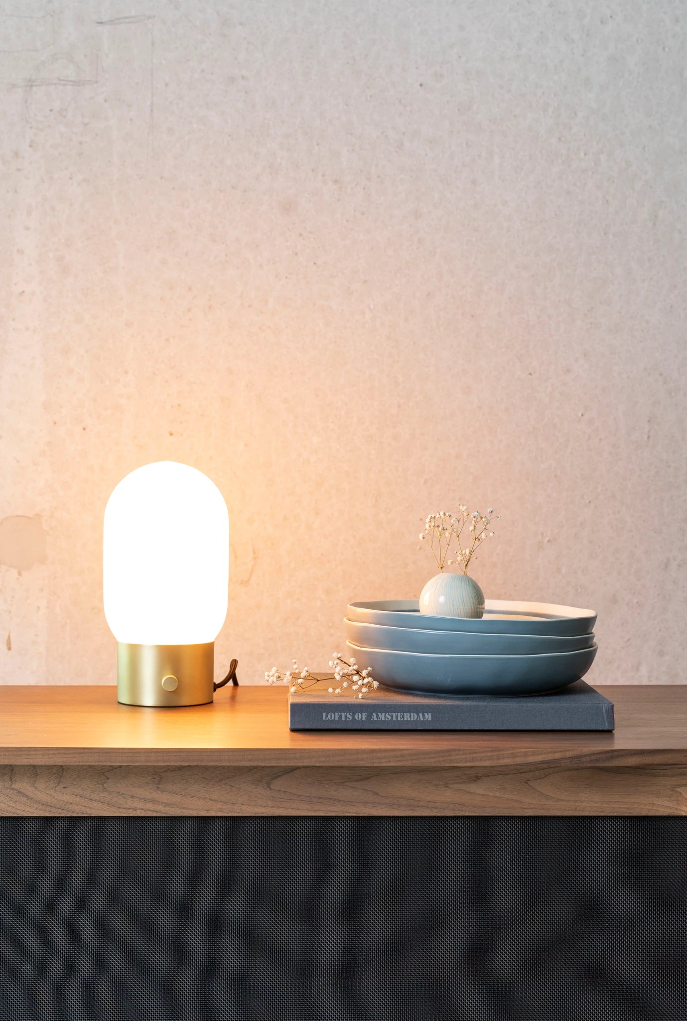 Zuiver Urban Charger Gold Glass Table Lamp