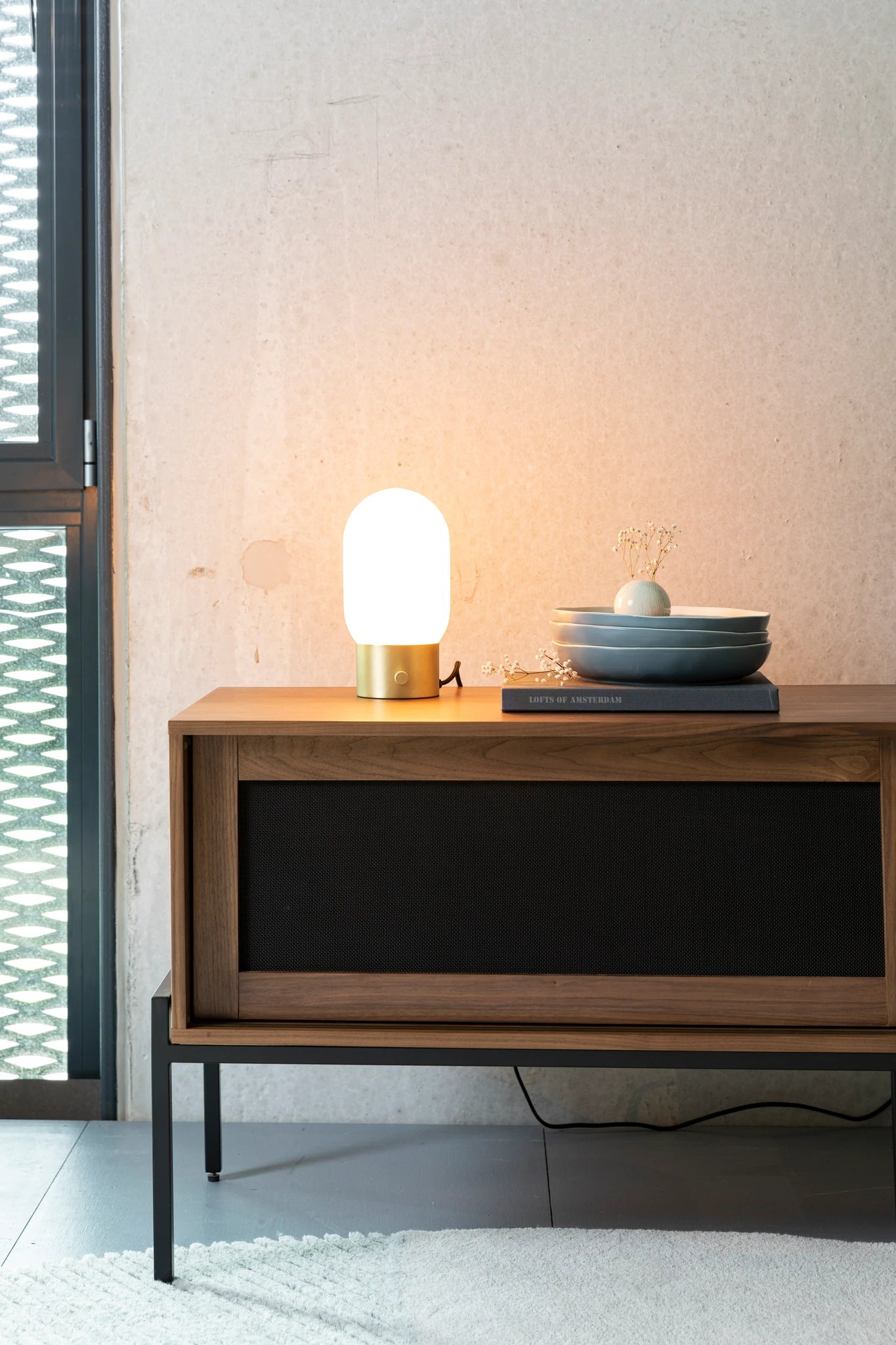 Zuiver Urban Charger Gold Glass Table Lamp
