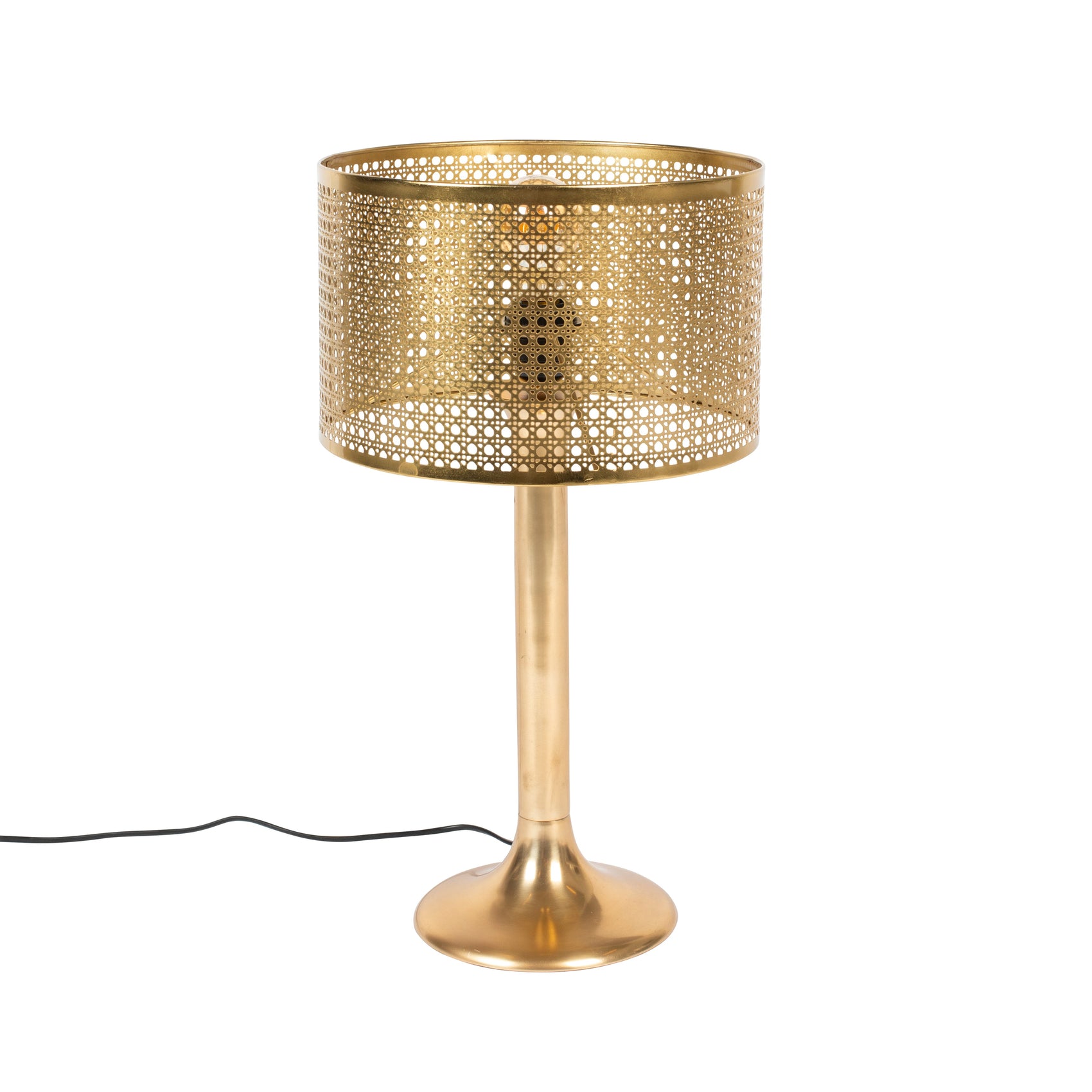 Dutchbone Barun Gold Mesh Design Table Lamp