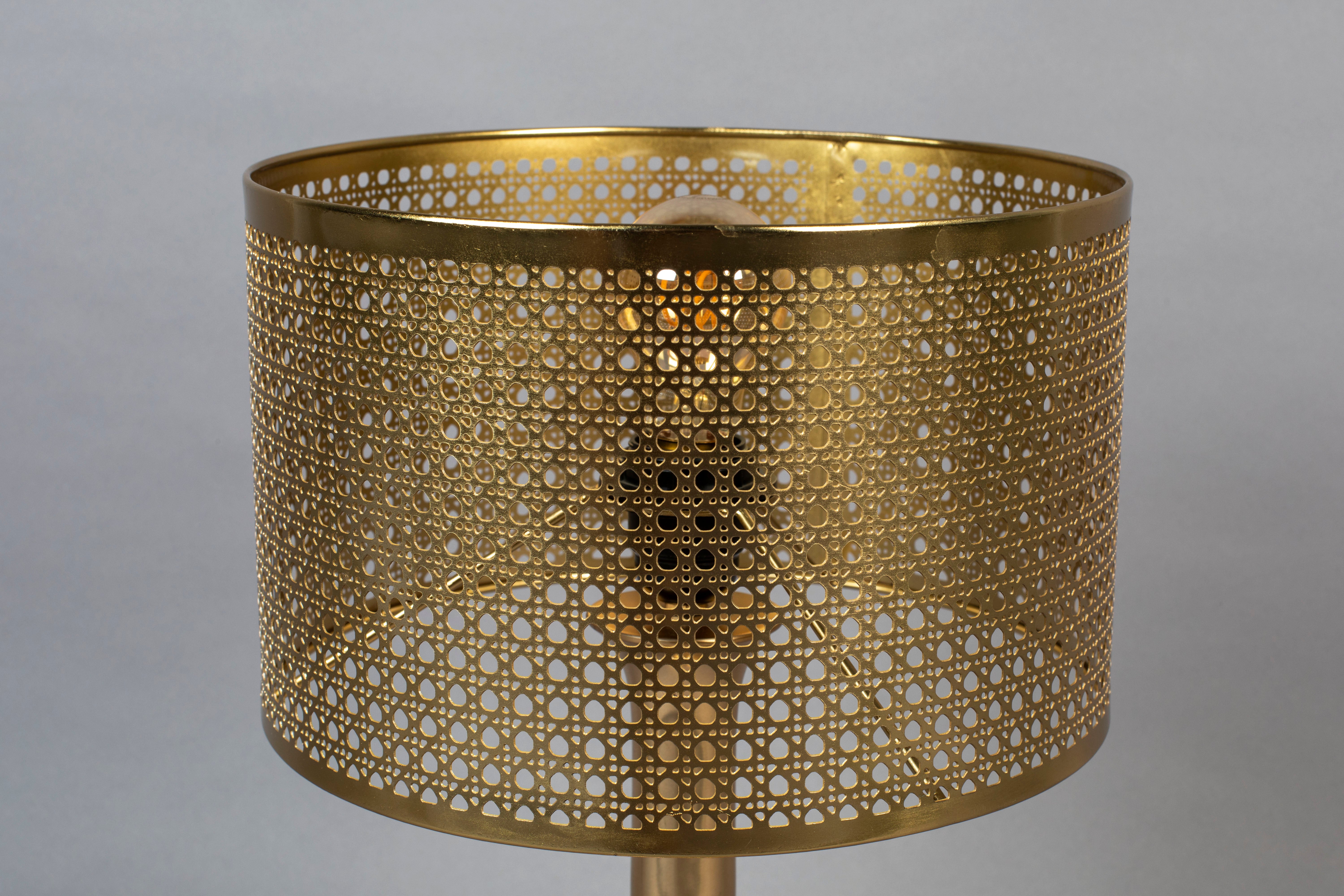 Dutchbone Barun Gold Mesh Design Table Lamp