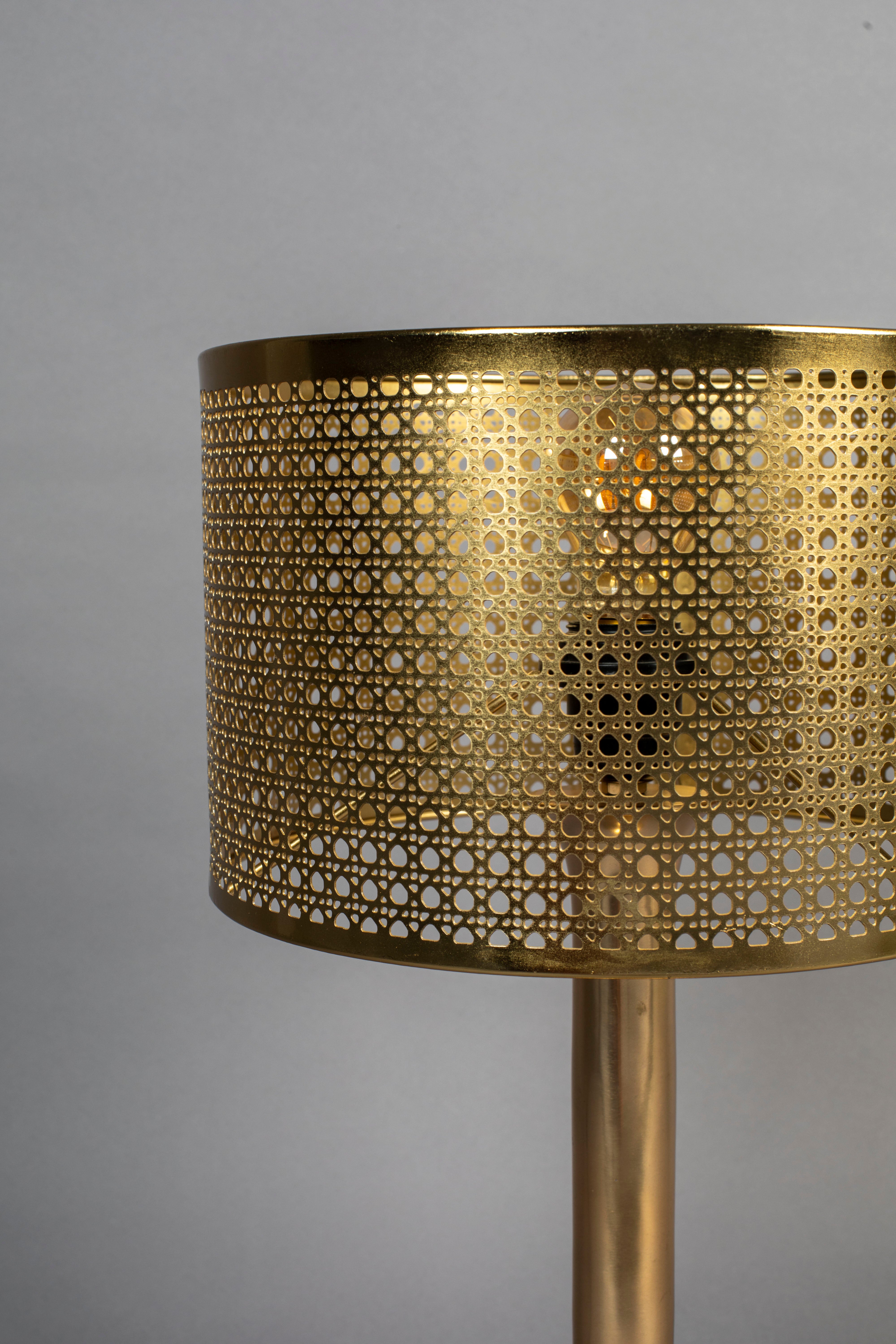 Dutchbone Barun Gold Mesh Design Table Lamp
