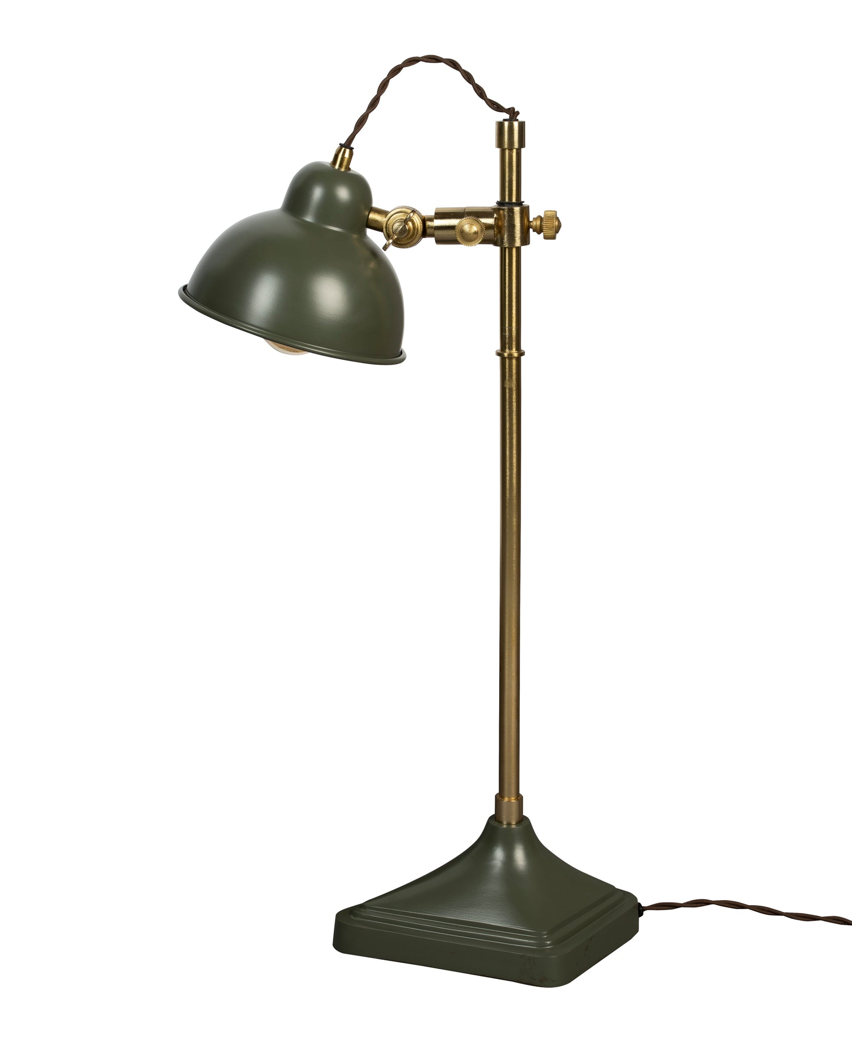 Dutchbone Todd Green & Brass Table Lamp