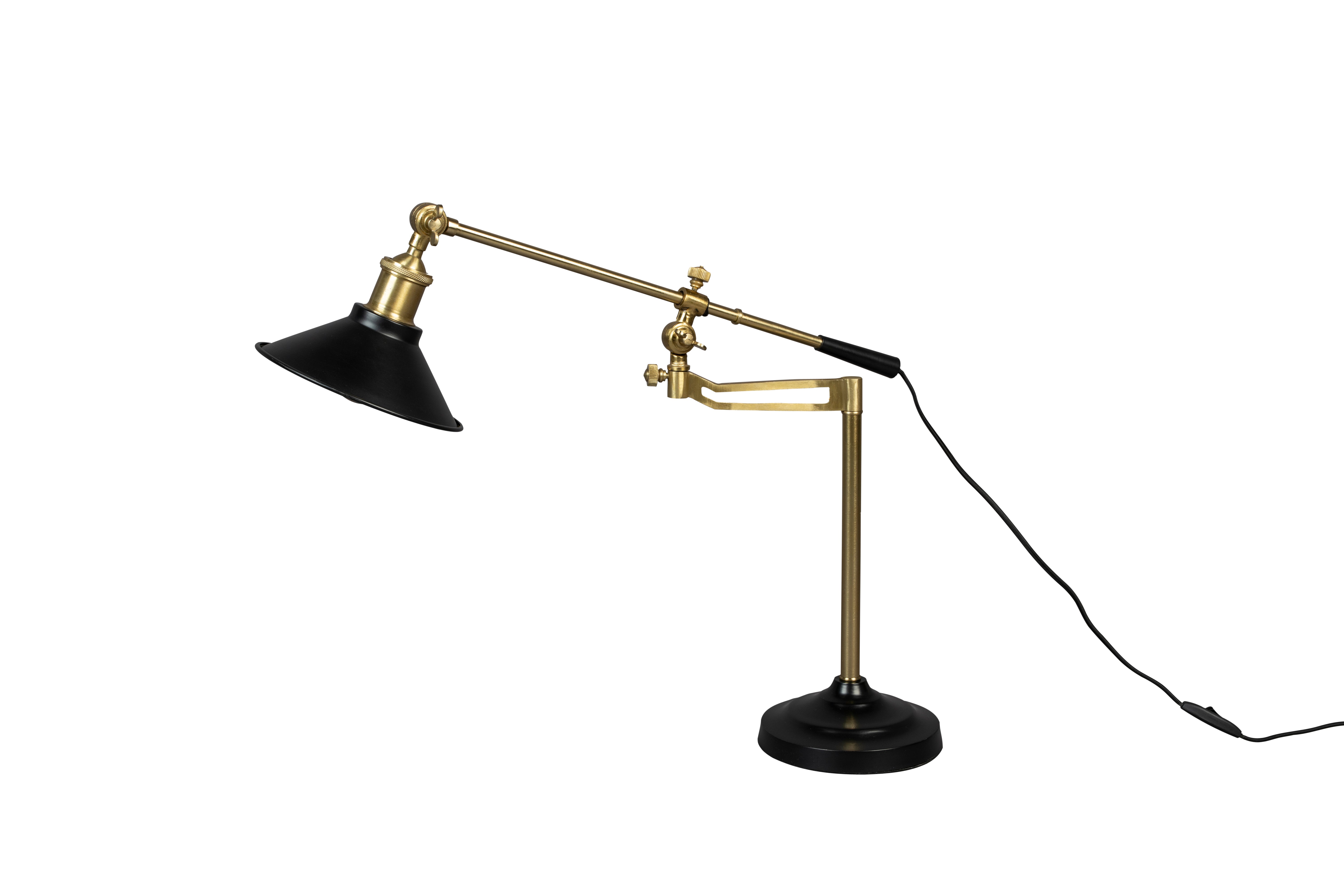 Dutchbone Penelope Brass & Black Table Lamp