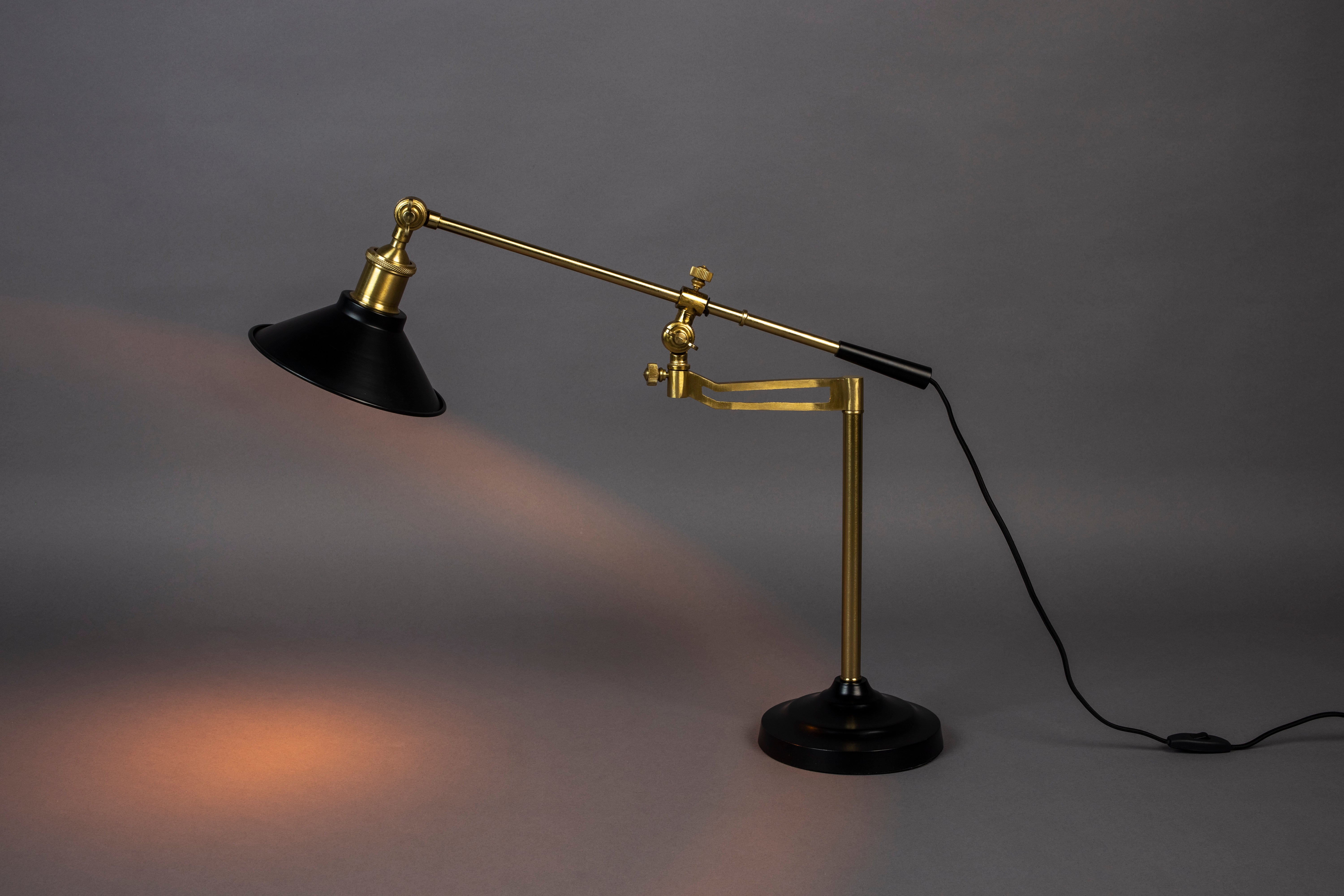 Dutchbone Penelope Brass & Black Table Lamp