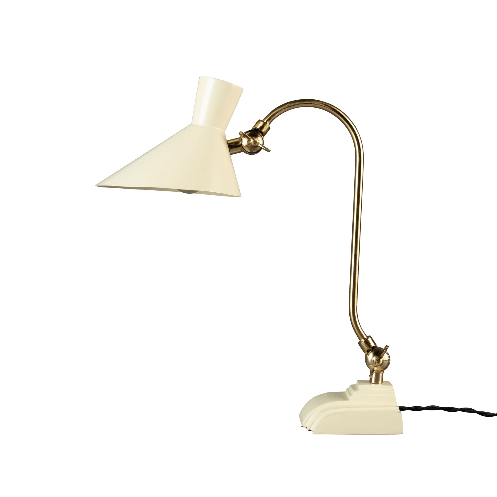 Dutchbone Gaia Ivory & Gold Table Lamp