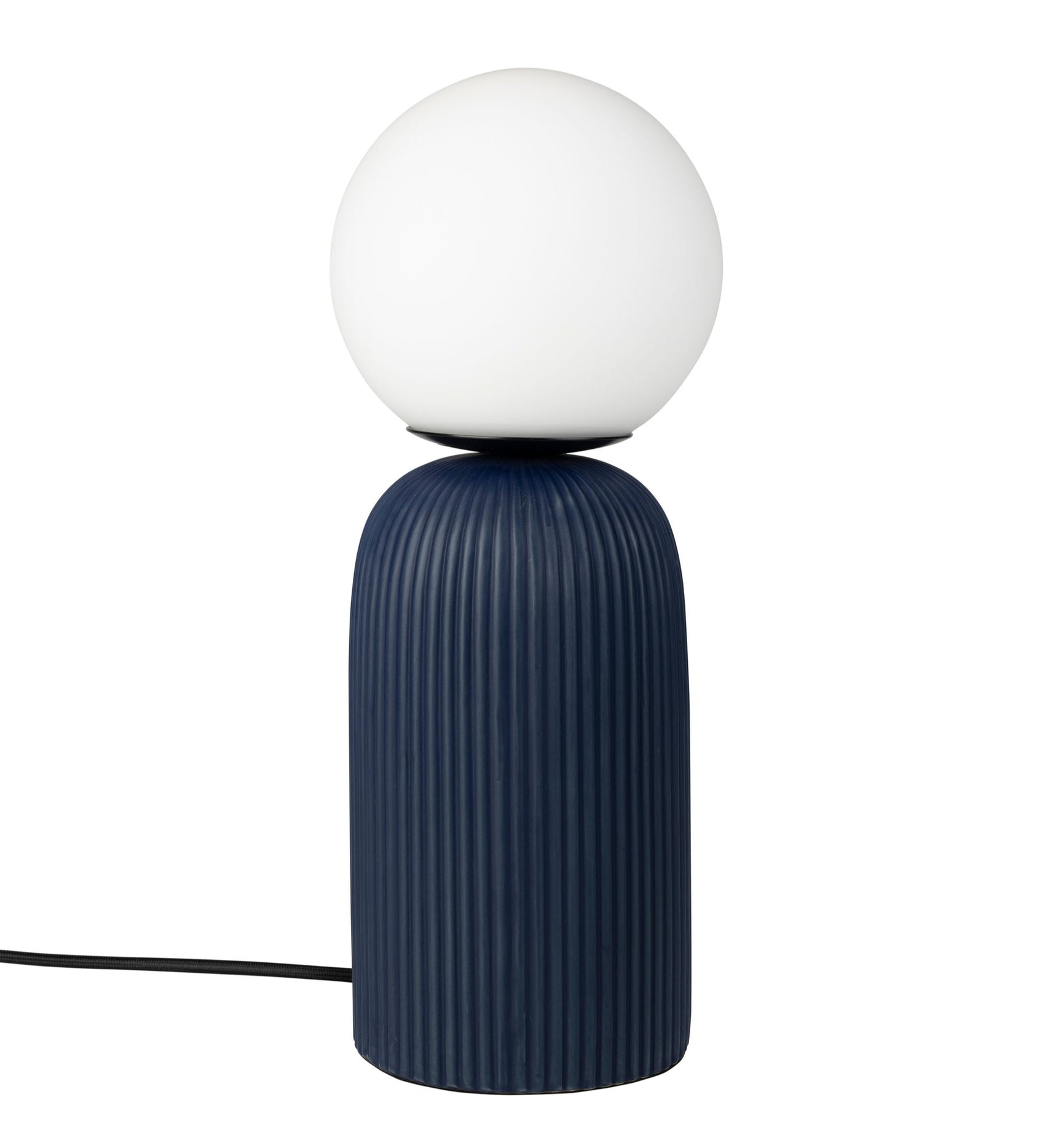 Zuiver Dash Ribbed Ceramic Royal Blue Table Lamp Small