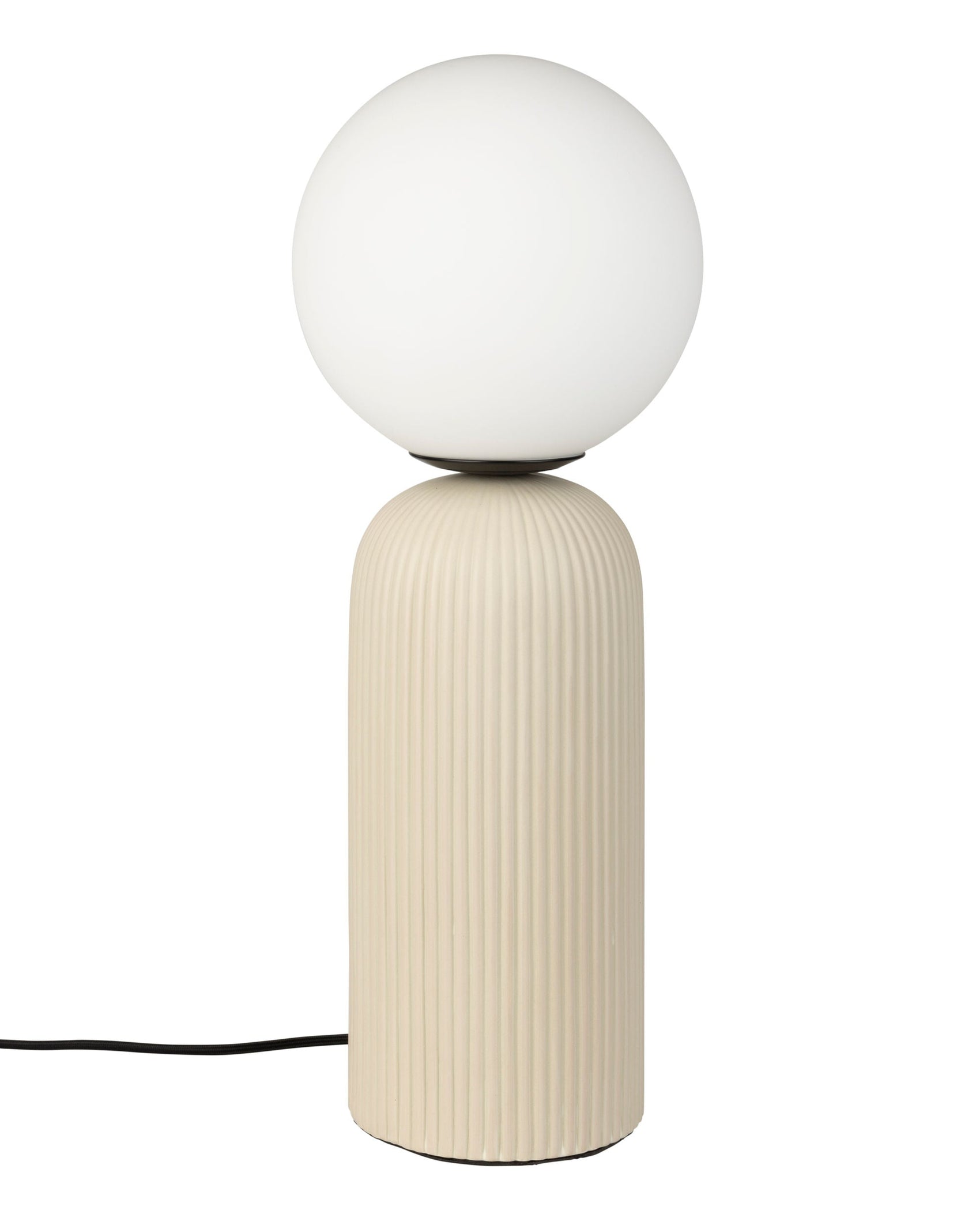 Zuiver Dash Ribbed Ceramic Brown Rice Table Lamp Medium