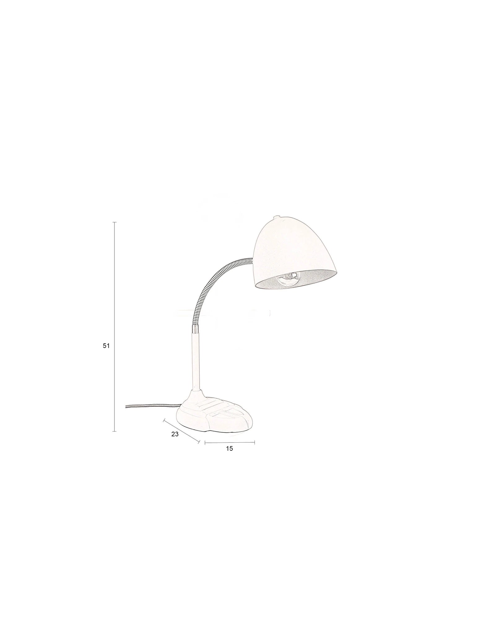 Dutchbone Janna Brown Iron Table Lamp